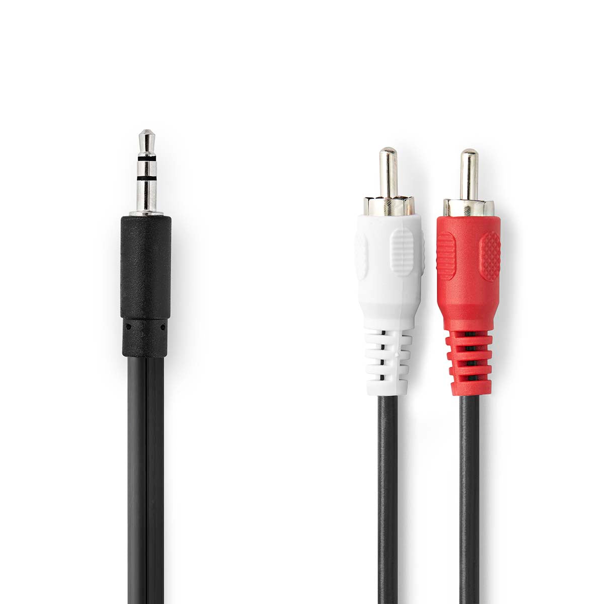 Nedis stereo-audiokabel Fresh Green Box 3,5mm mannelijk - 2x RCA mannelijk 2m zwart
