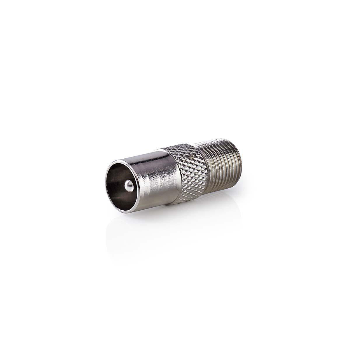 Nedis satelliet- en antenne-adapter Fresh Green Box IEC (coax) mannelijk - F vrouwelijk zilver