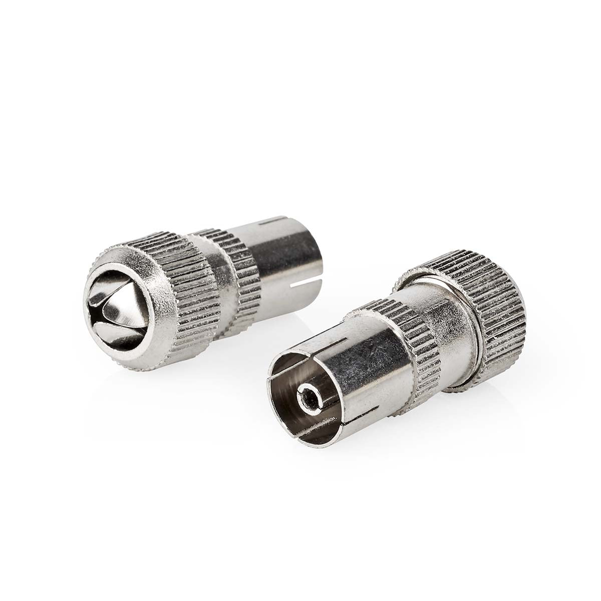 Nedis coax connector IEC Fresh Green Box recht - vrouwelijk zilver