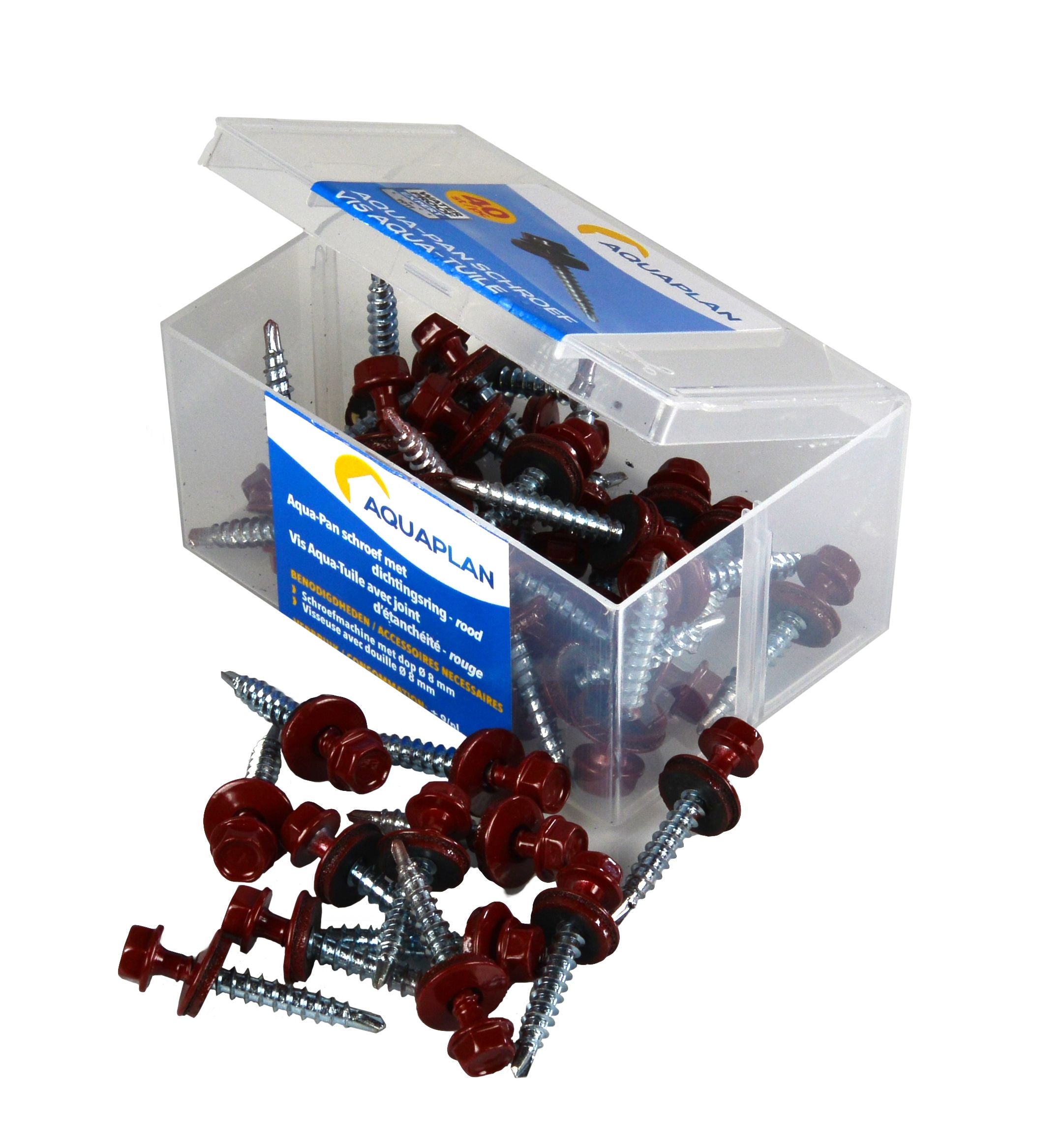 Aquaplan schroef Aqua-Pan rood 40 stuks