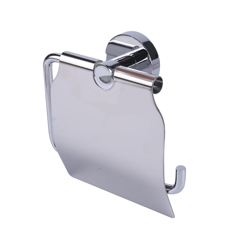 AquaVive toiletrolhouder met klep chroom
