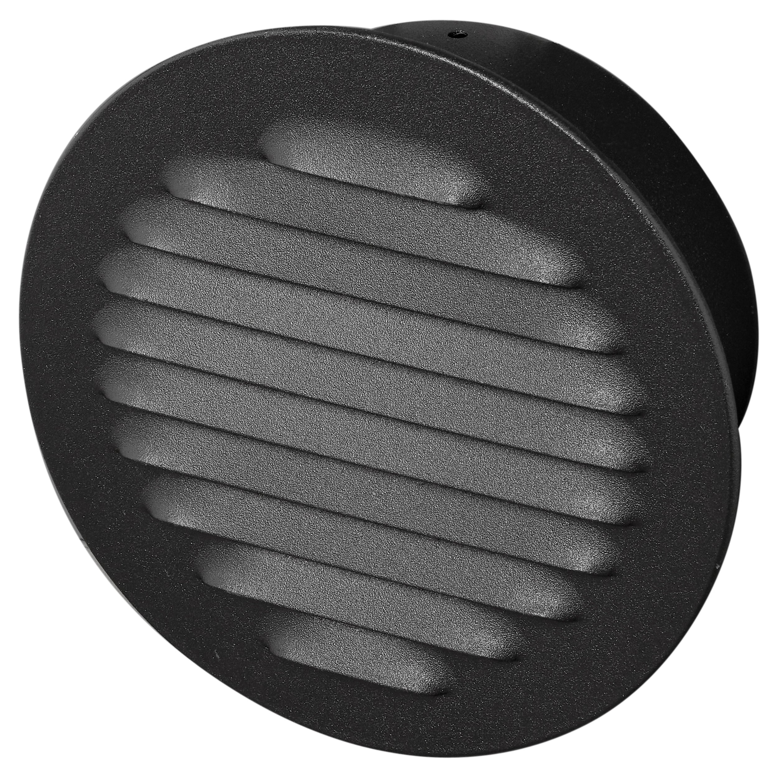 Sencys schoepenrooster rond hoog model 100mm mat zwart