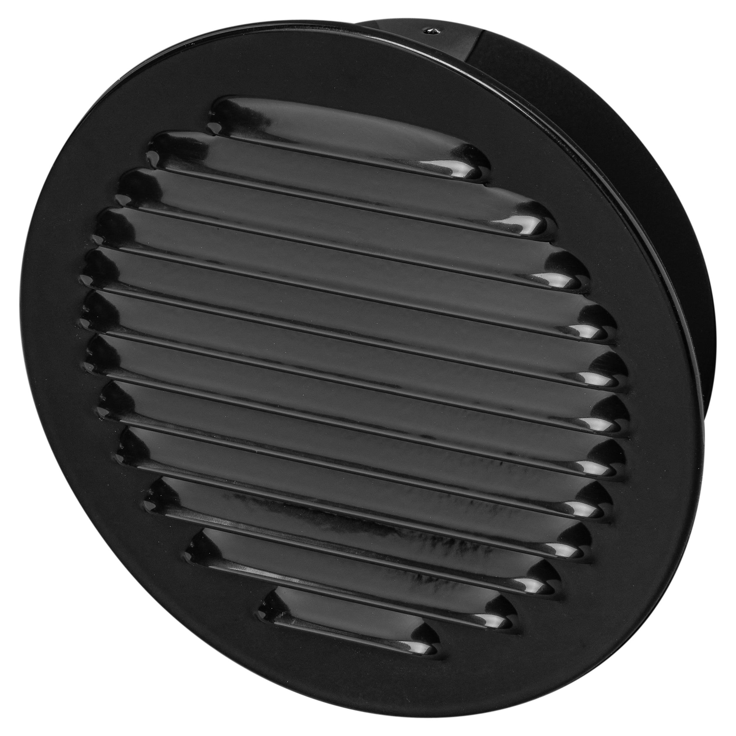 Sencys schoepenrooster rond hoog model 125mm mat zwart