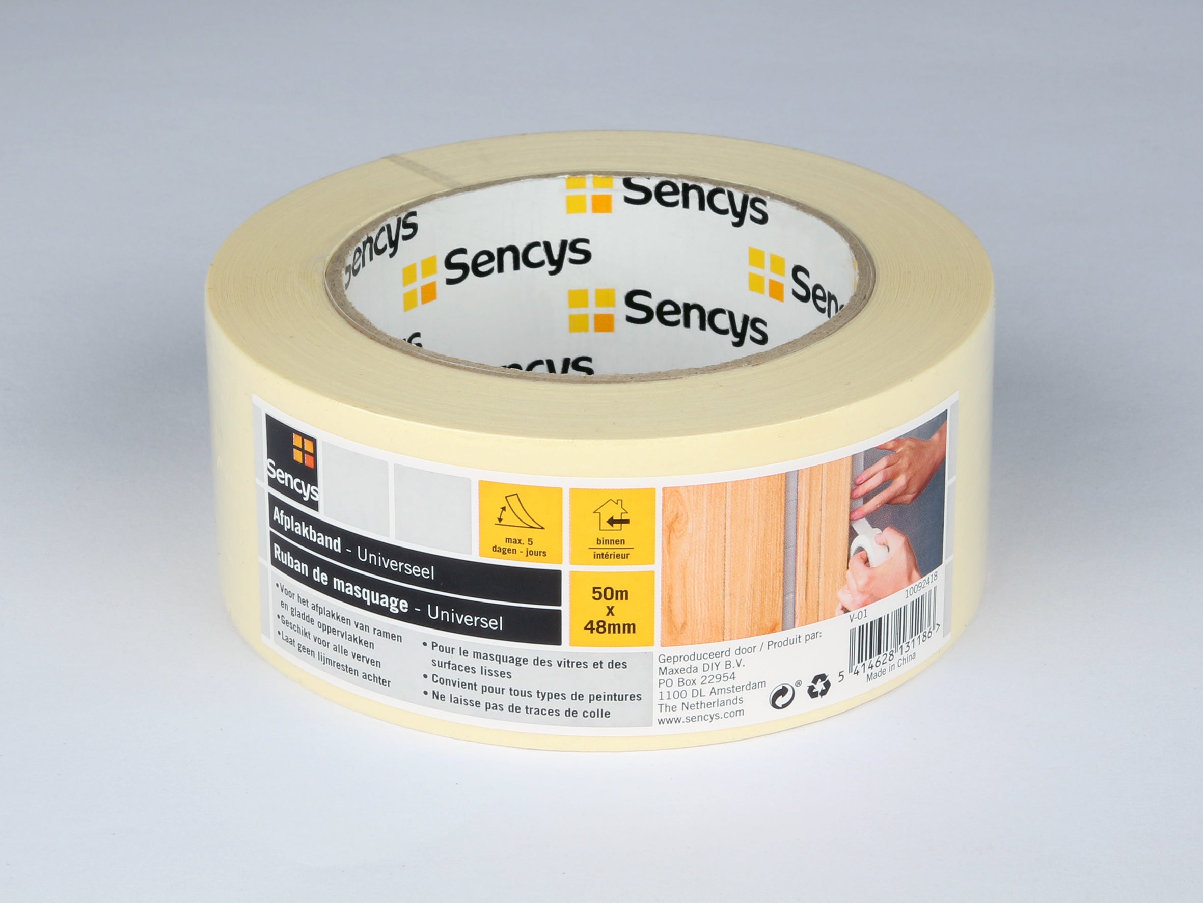 Sencys afplakband universeel 50mx48mm