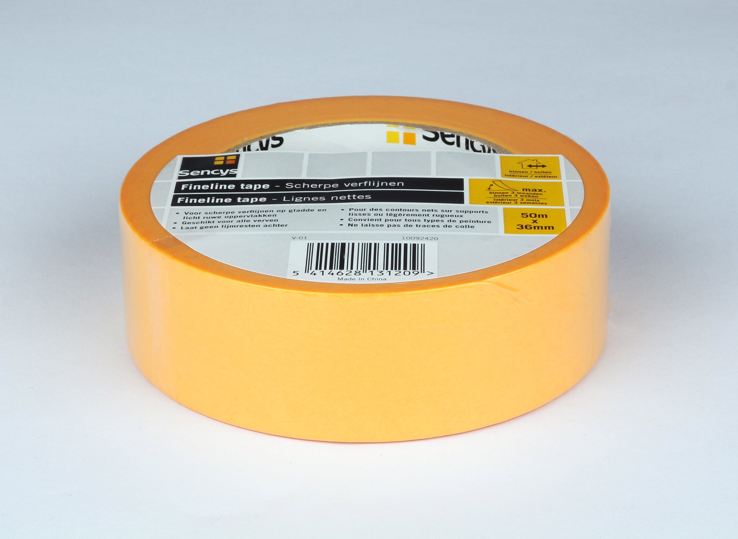 Sencys fineline tape geel 50mx36mm