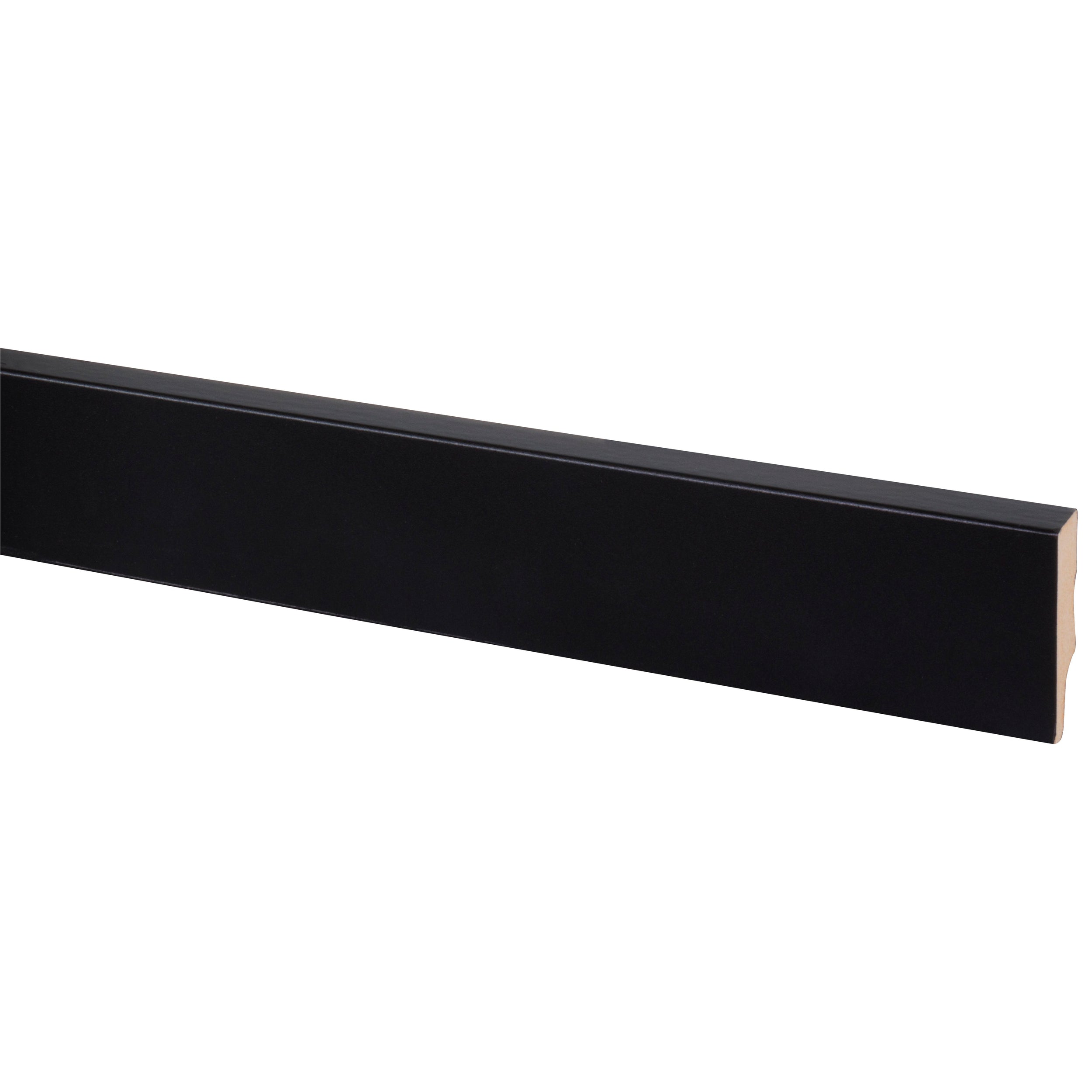Baseline hoge plint Budget Cubic - Zwart - 240cm - 14x60mm