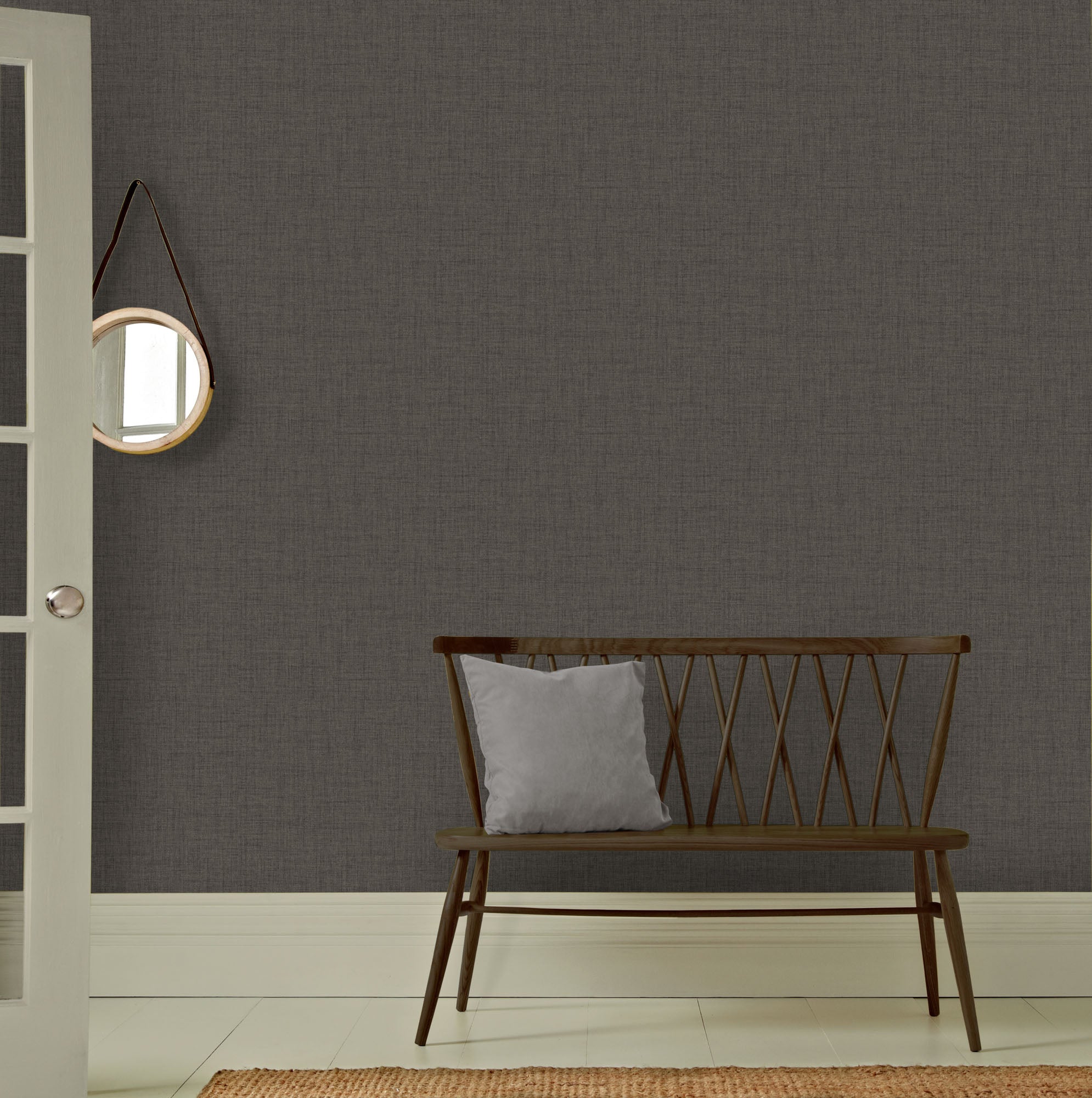Decomode vliesbehang Mat textiel warm grijs