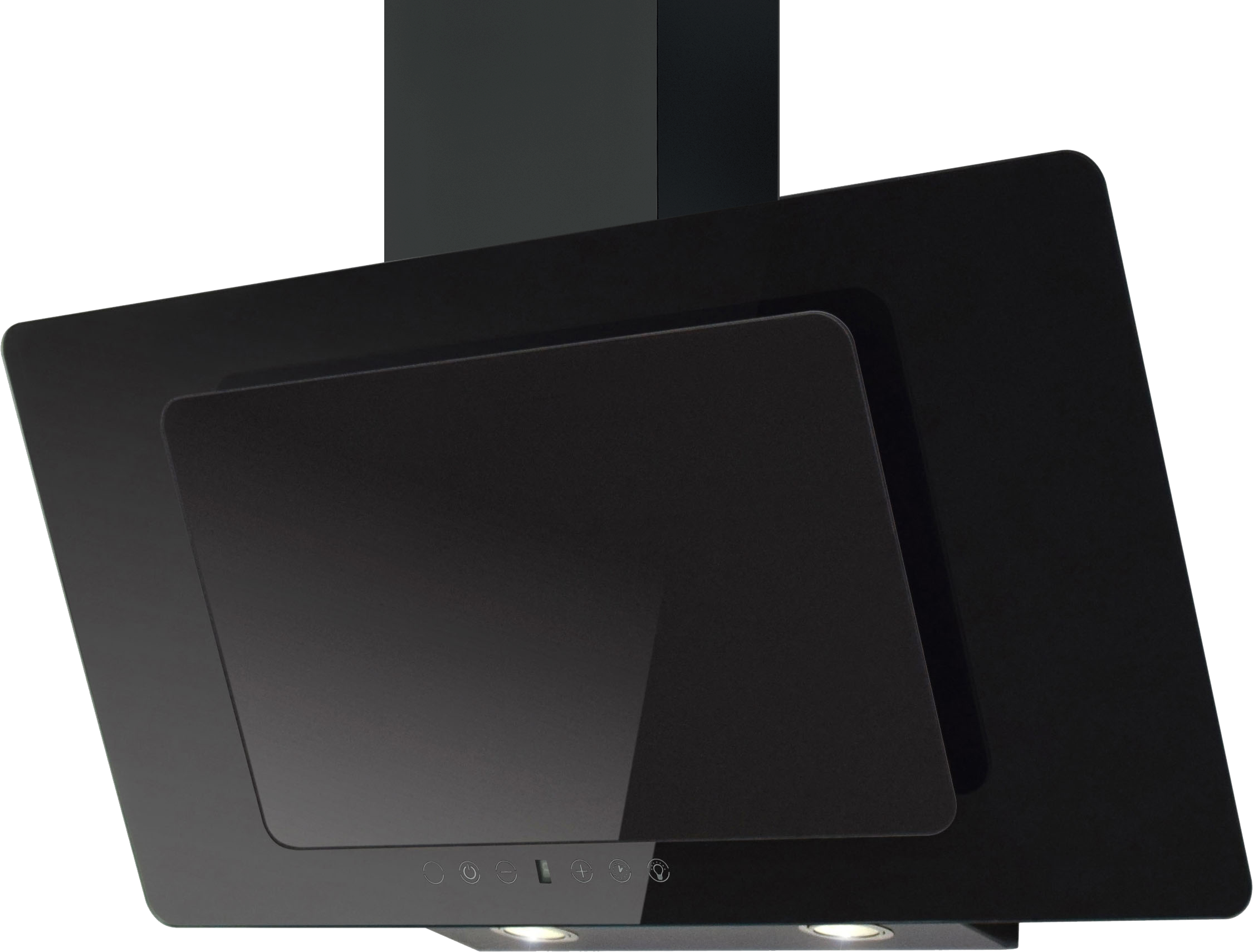 Electrum verticale wandafzuigkap 90cm DHPR93008BLG zwart
