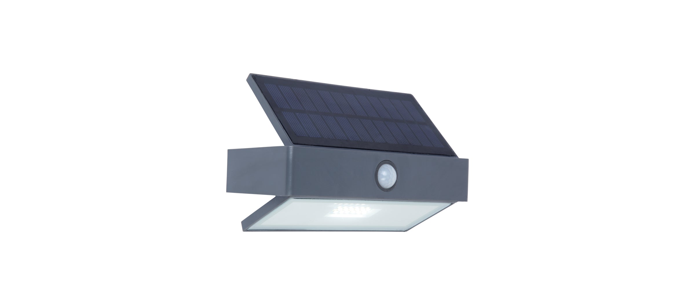Lutec solar buiten wandlamp Arrow + bewegingsmelder antraciet 2,3W