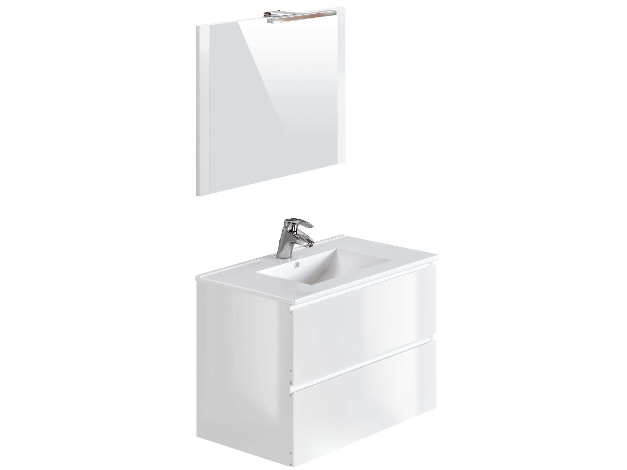 T-Bath badmeubelset Milenio 80cm glanzend wit