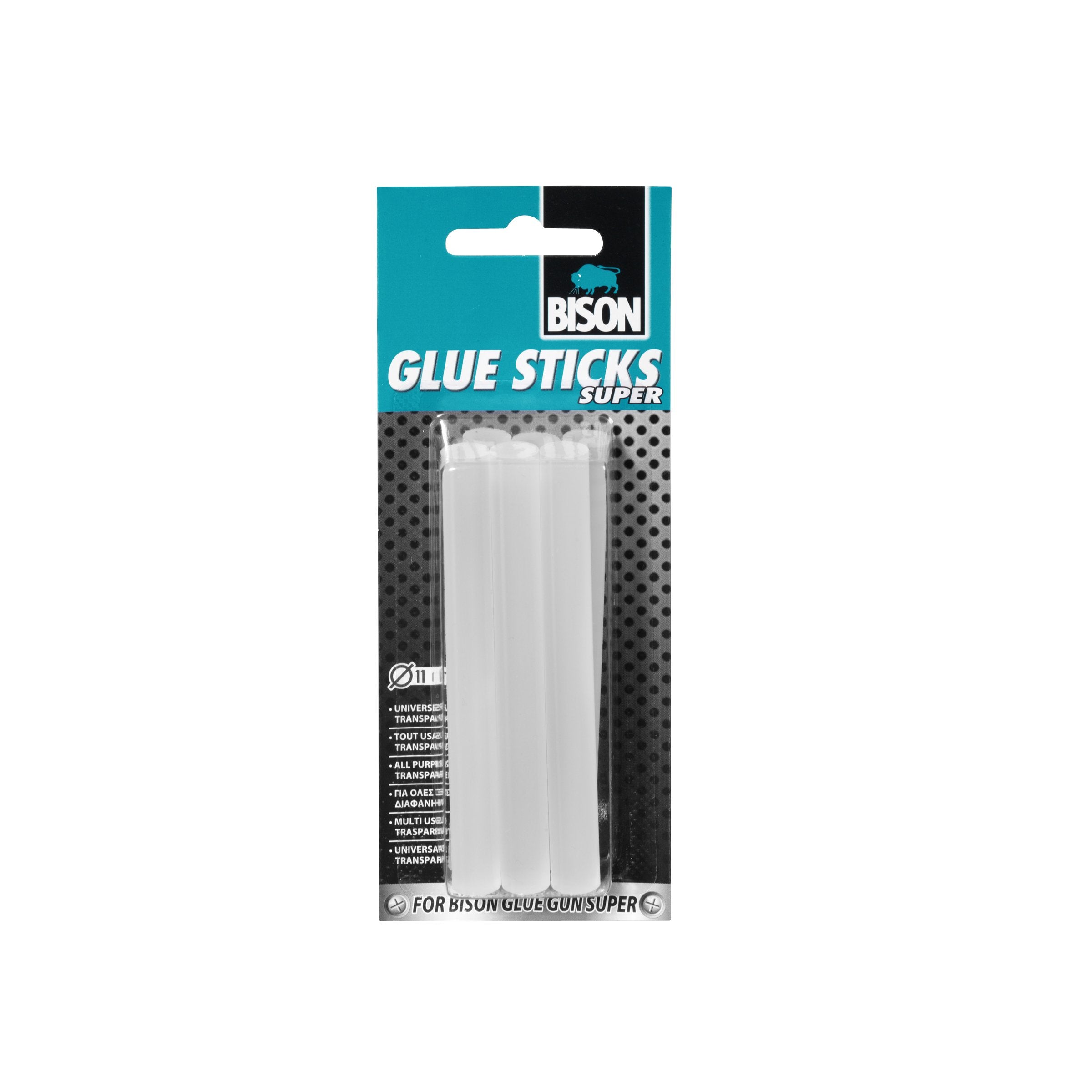 Bison lijmpatroon transparant 11mm 6 stuks