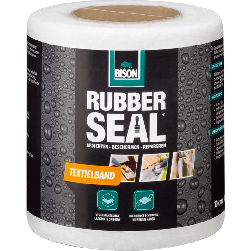 Bison rubber seal textielband 10cm 10m