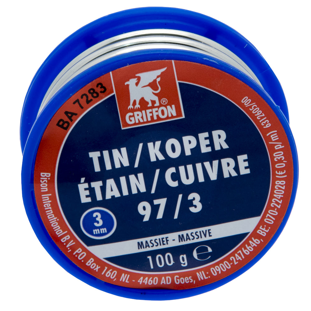 Griffon draadsoldeer Tin/Koper 97/3 MS 3MM 100gr