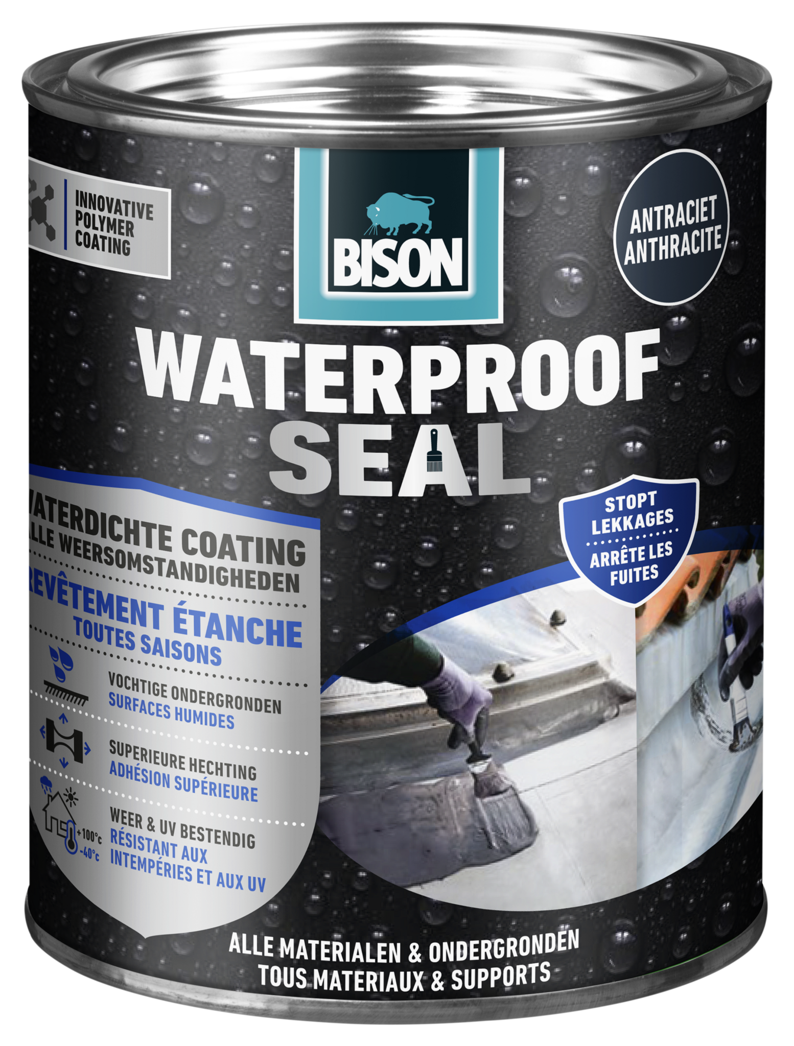 Bison coating Waterproof Seal antraciet 1kg