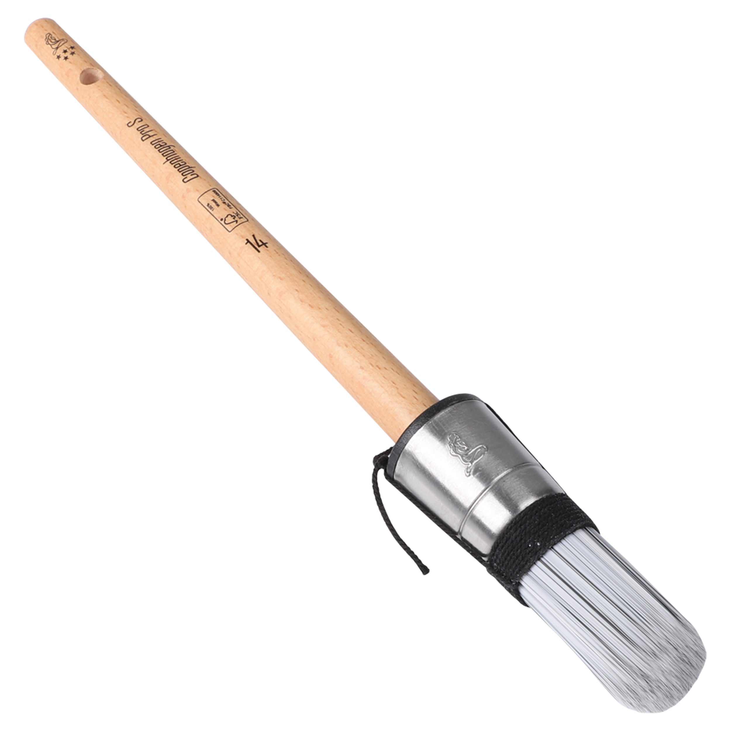 Copenhagen Pro S Patentpuntkwast 5*, mt. 14, Synthetisch haar, FSC houten steel