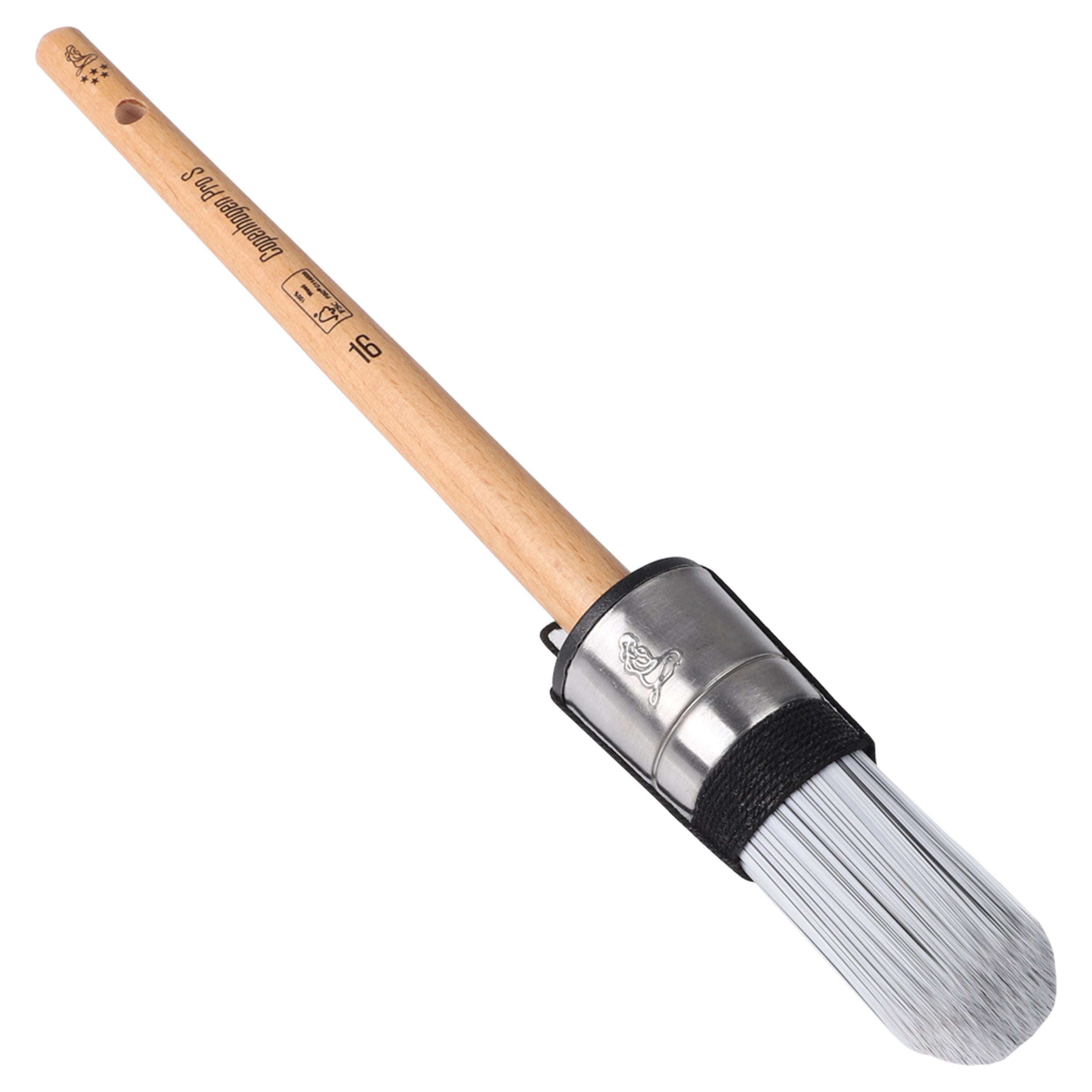 Copenhagen Pro S Patentpuntkwast 5*, mt. 16, Synthetisch haar, FSC houten steel
