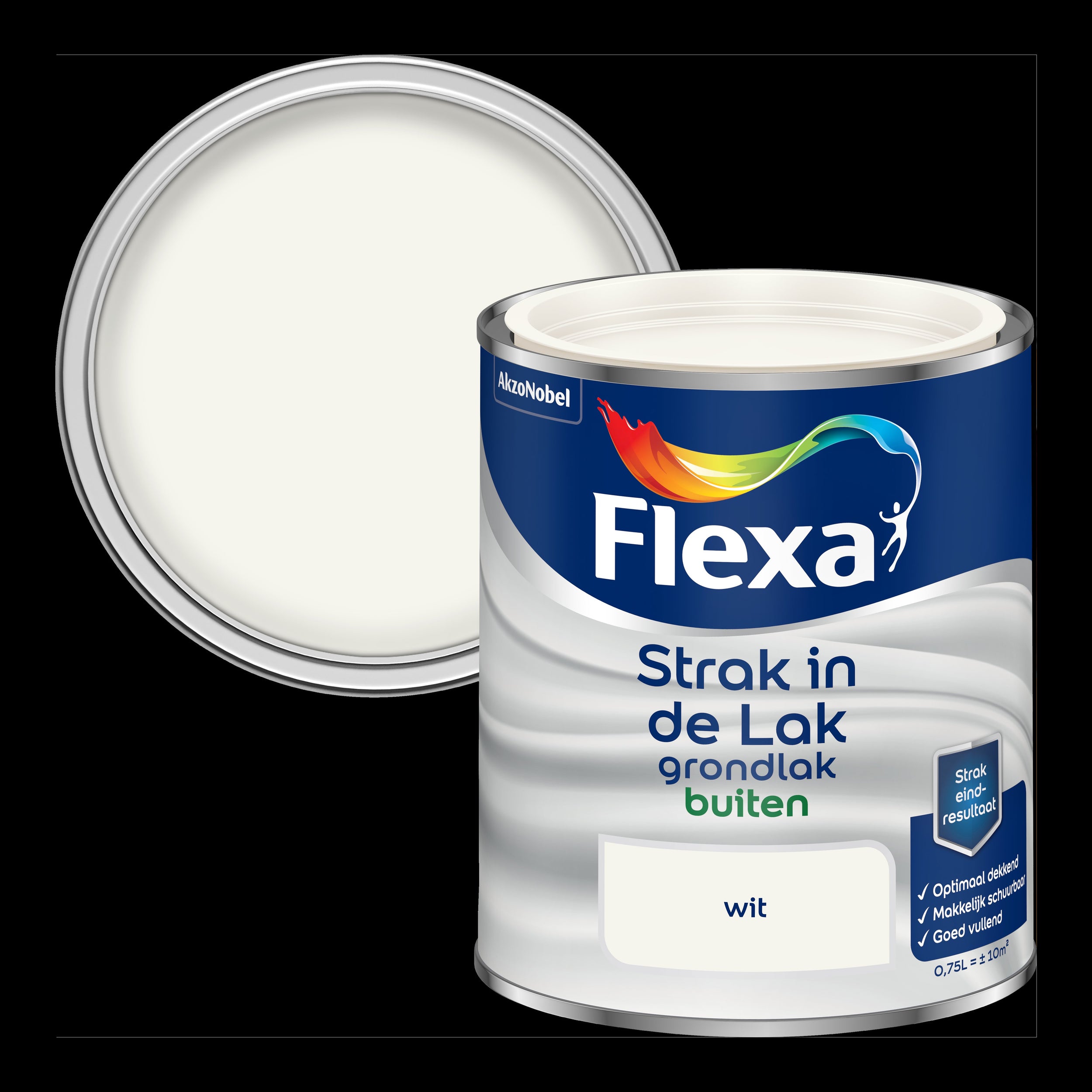 Flexa strak in de lak grondlak wit 750ml