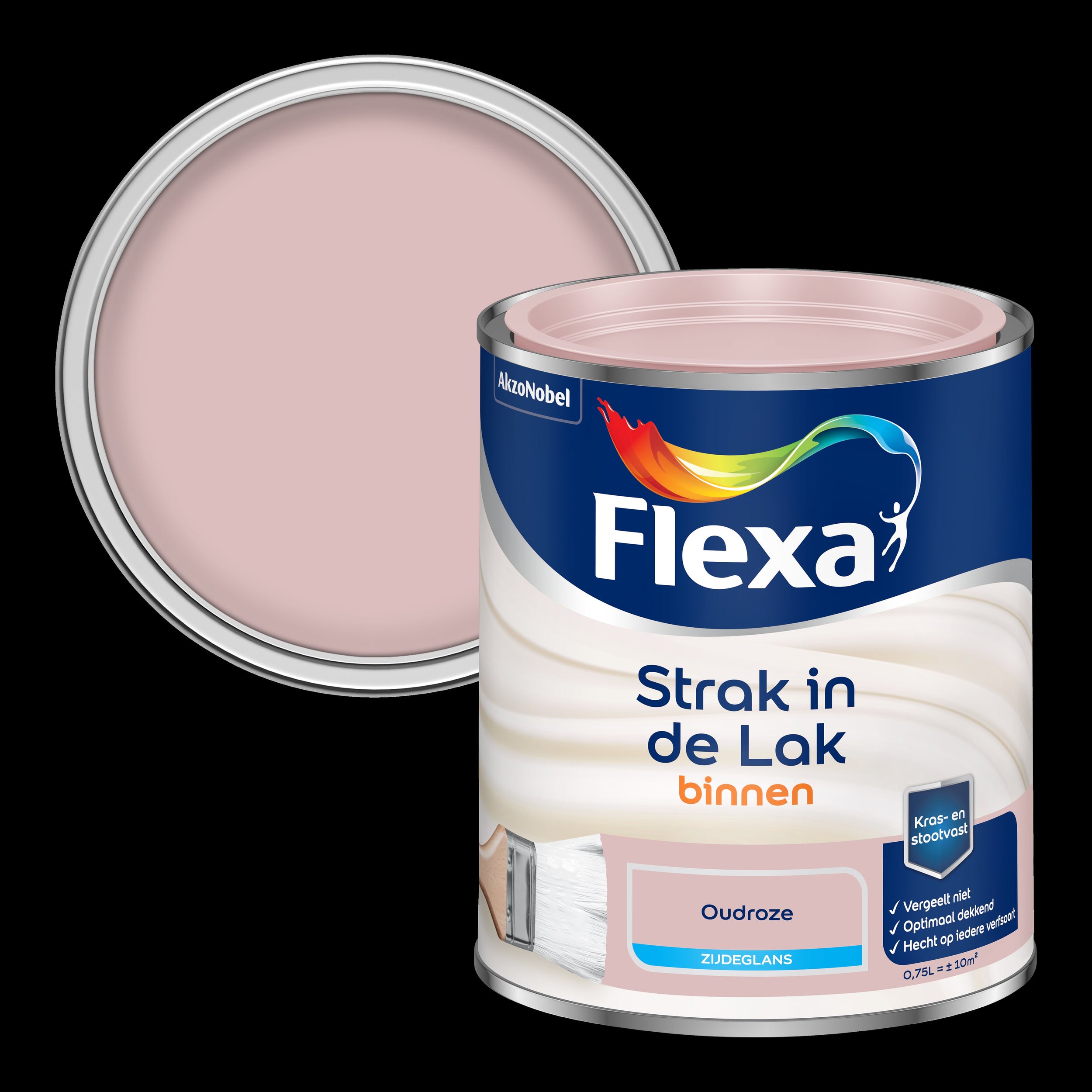 Flexa strak in de lak zijdeglans oudroze 750ml