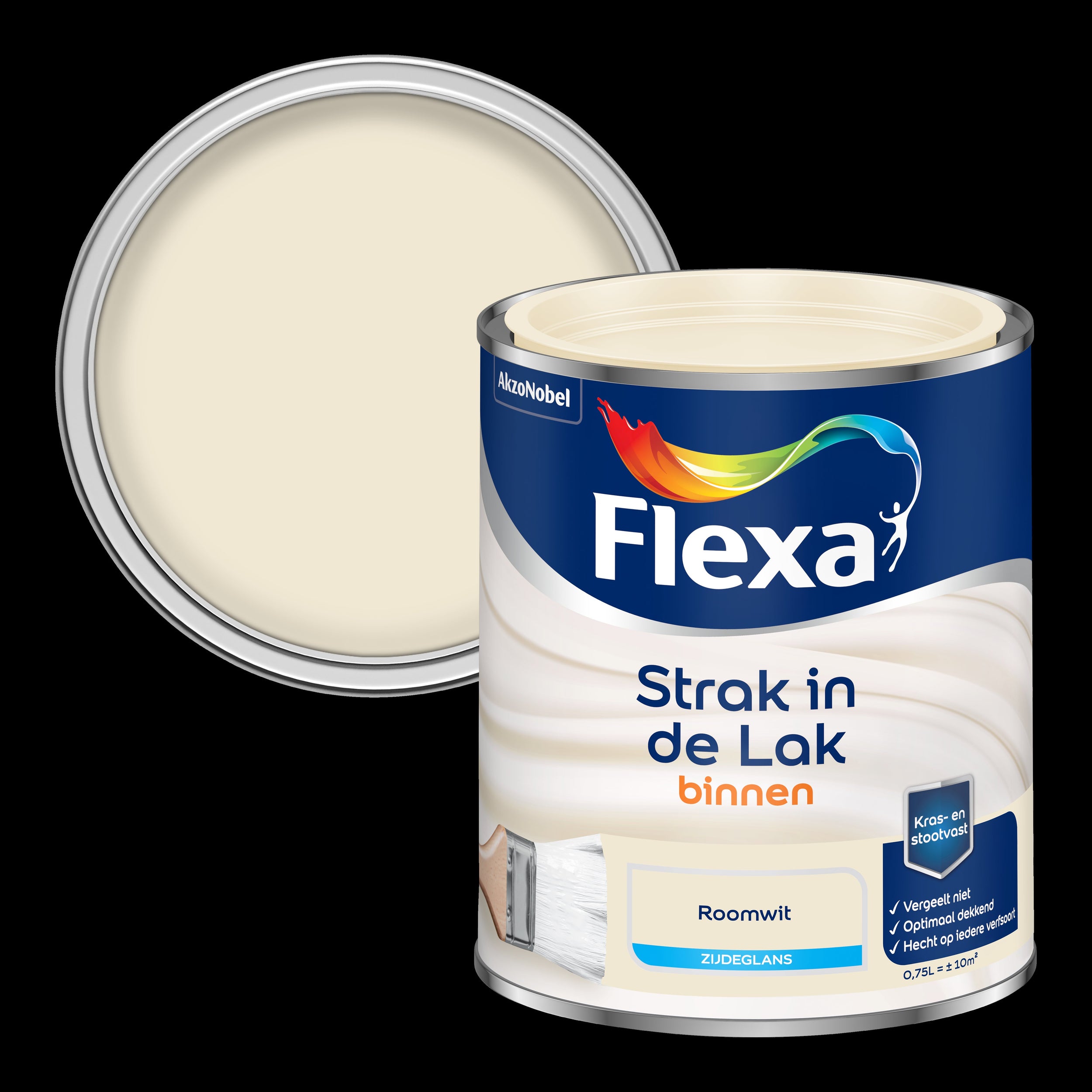 Flexa strak in de lak zijdeglans roomwit 750ml