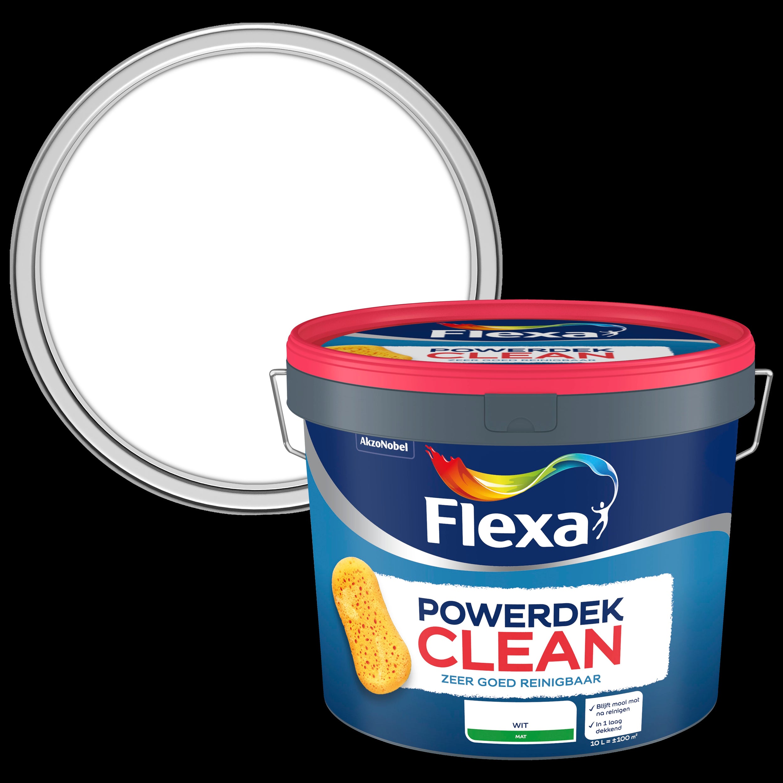 Flexa powerdek muurverf clean wit 10l
