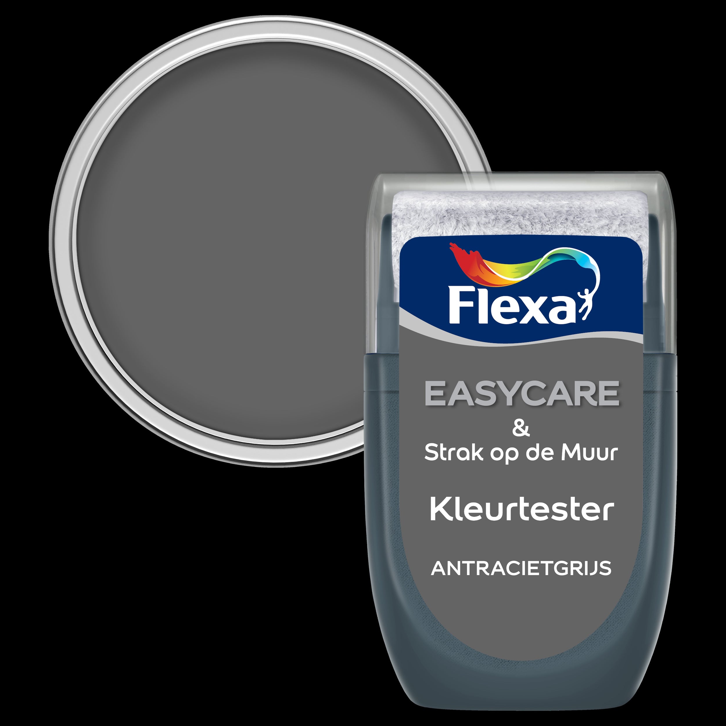 Flexa muurverf tester Strak op de Muur antracietgrijs 30ml