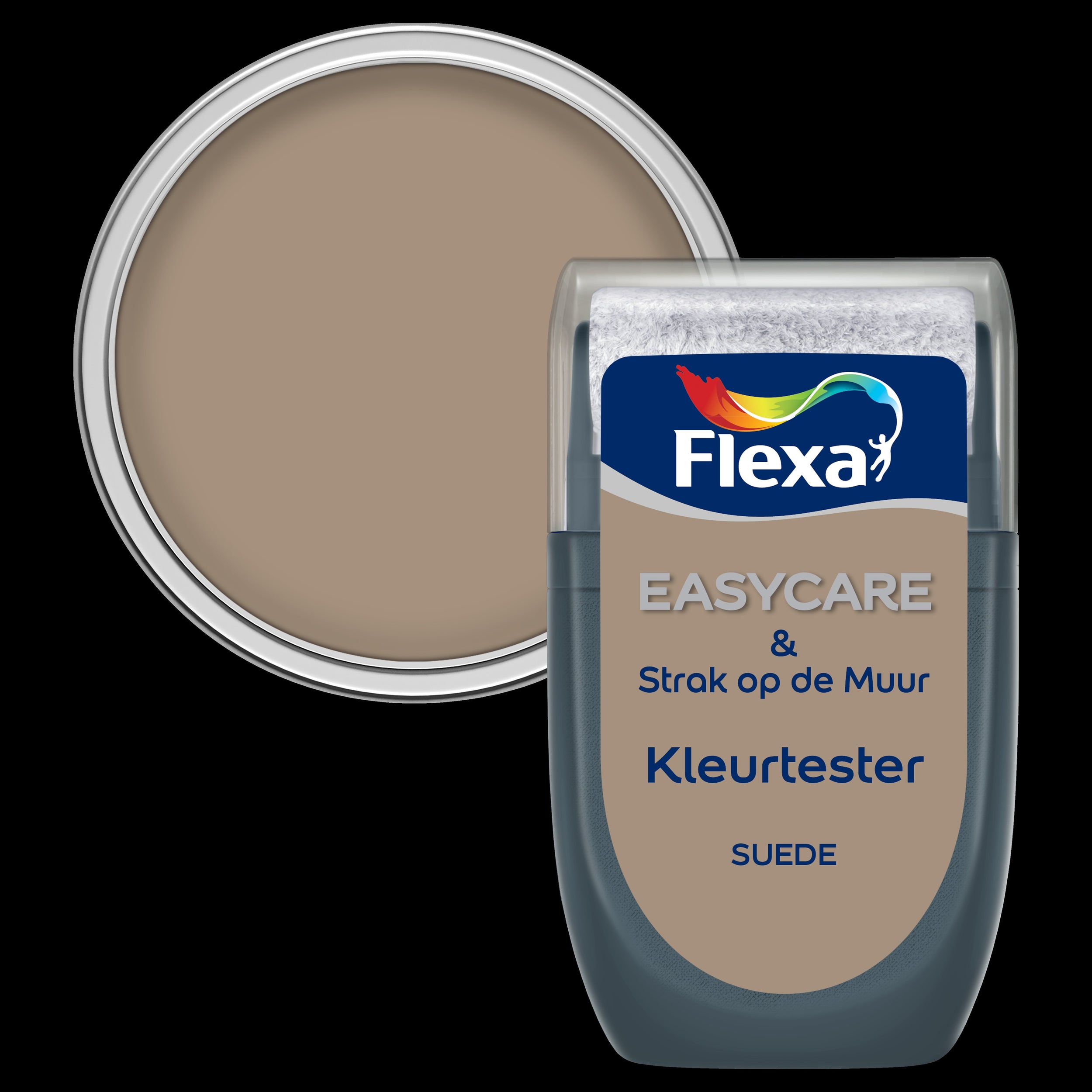 Flexa muurverf tester Strak op de Muur suedebruin 30ml