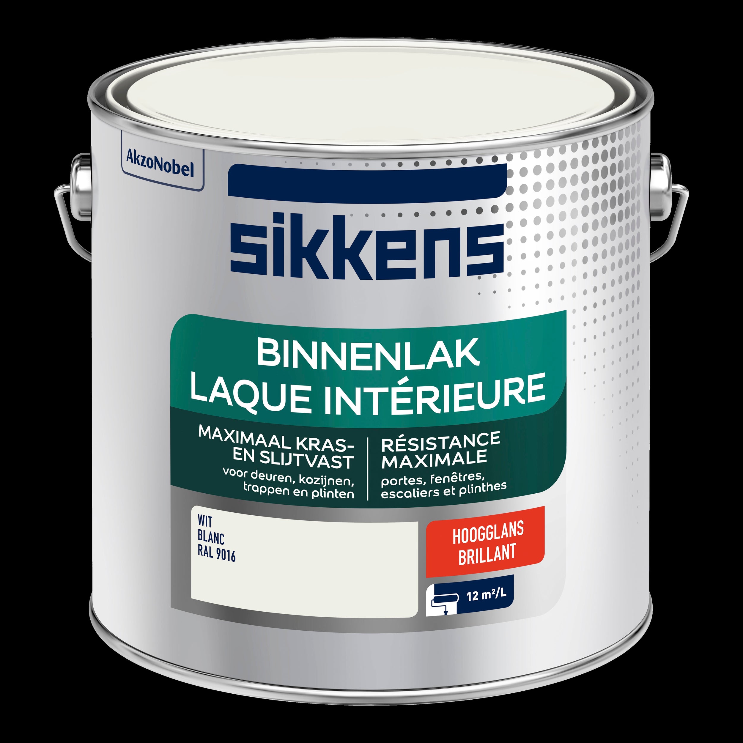 Sikkens binnenlak hoogglans RAL 9016 2,5L