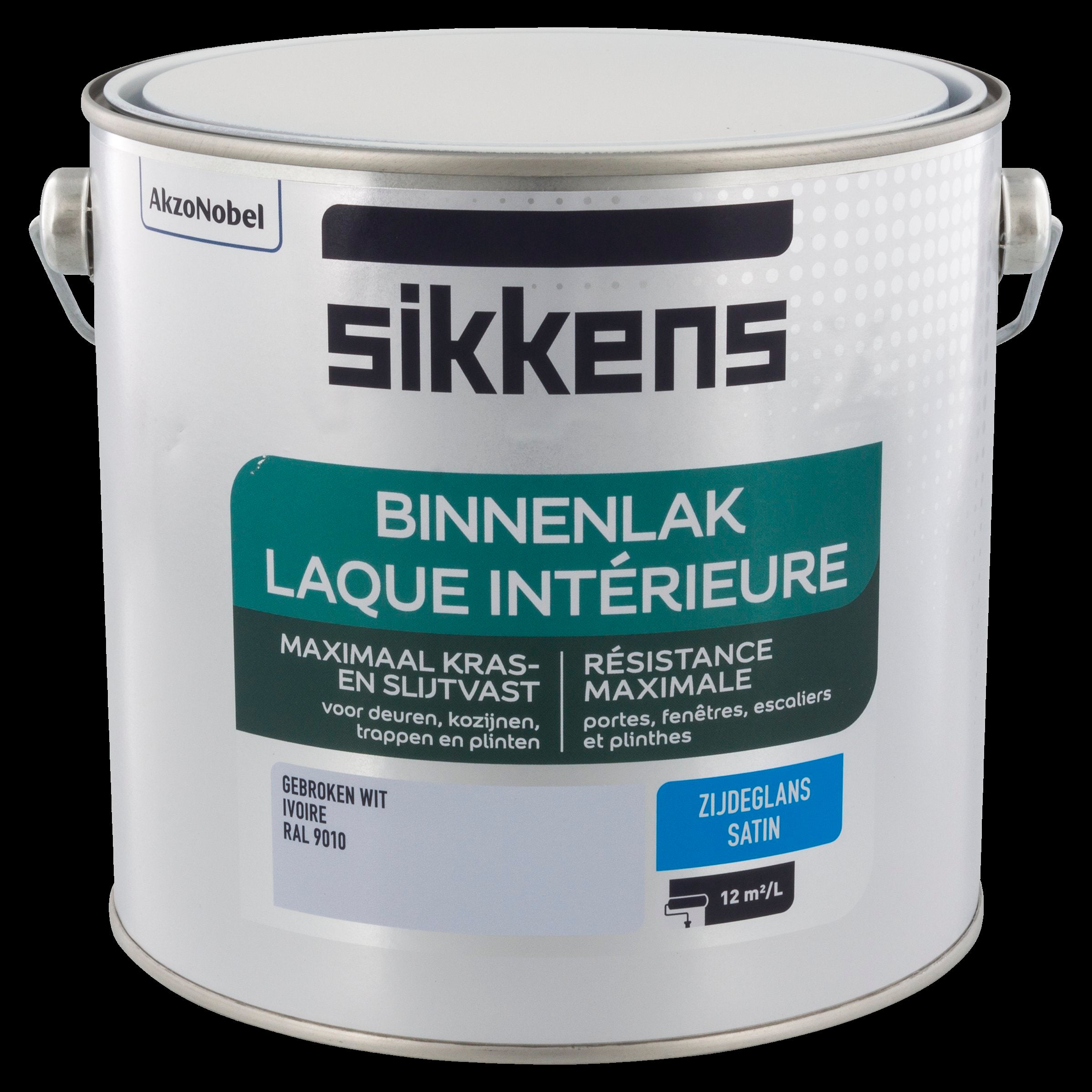 Sikkens binnenlak zijdeglans RAL 9010 2,5L