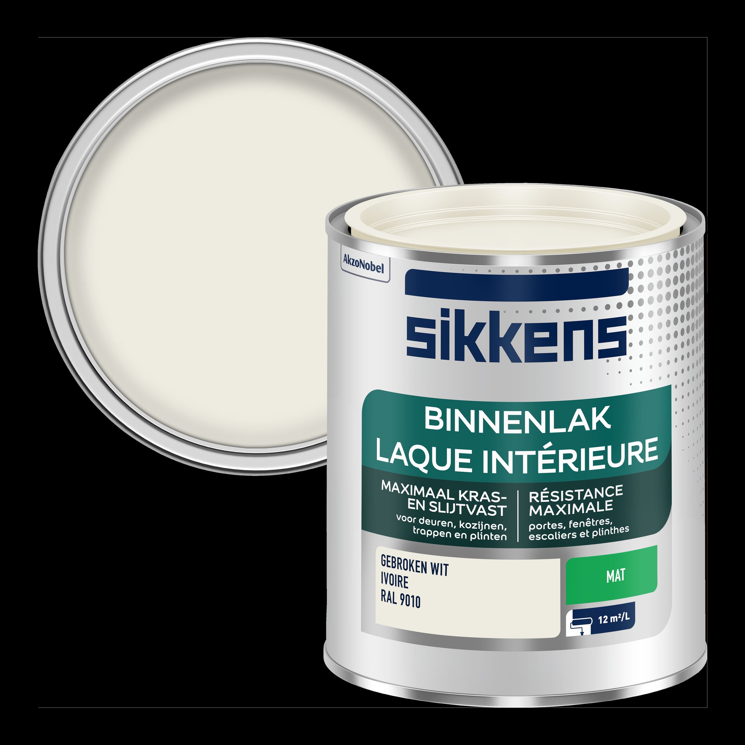 Sikkens binnenlak mat RAL9010 750ml