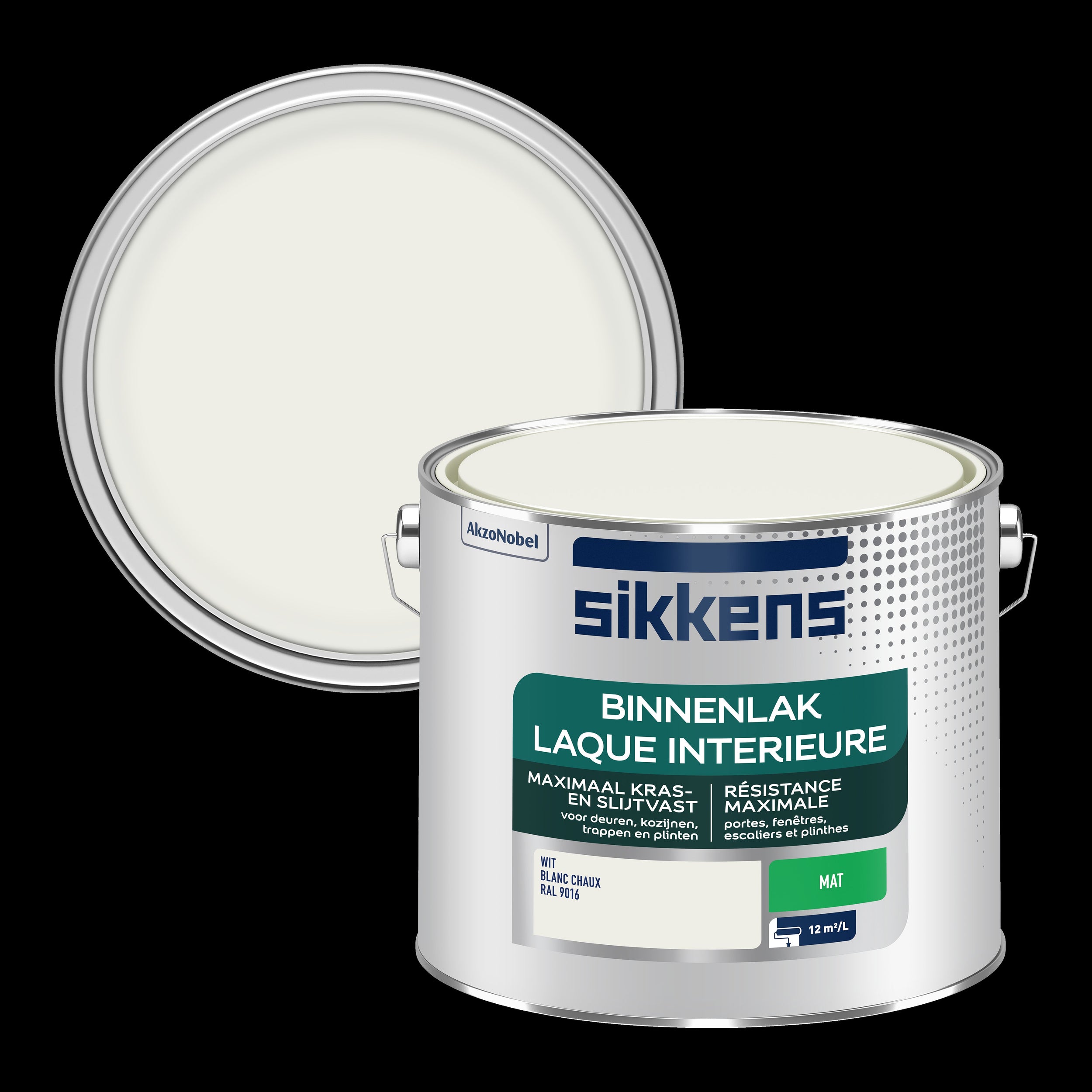 Sikkens binnenlak mat RAL9016 2,5L
