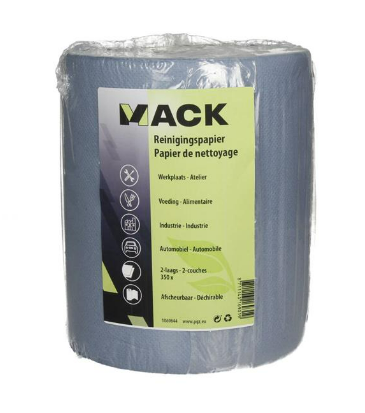 Mack poetspapier op rol blauw 350 vellen