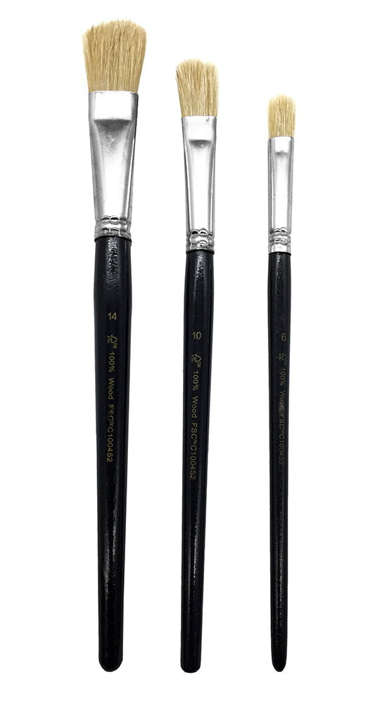 Sencys set van 3 platte kwasten