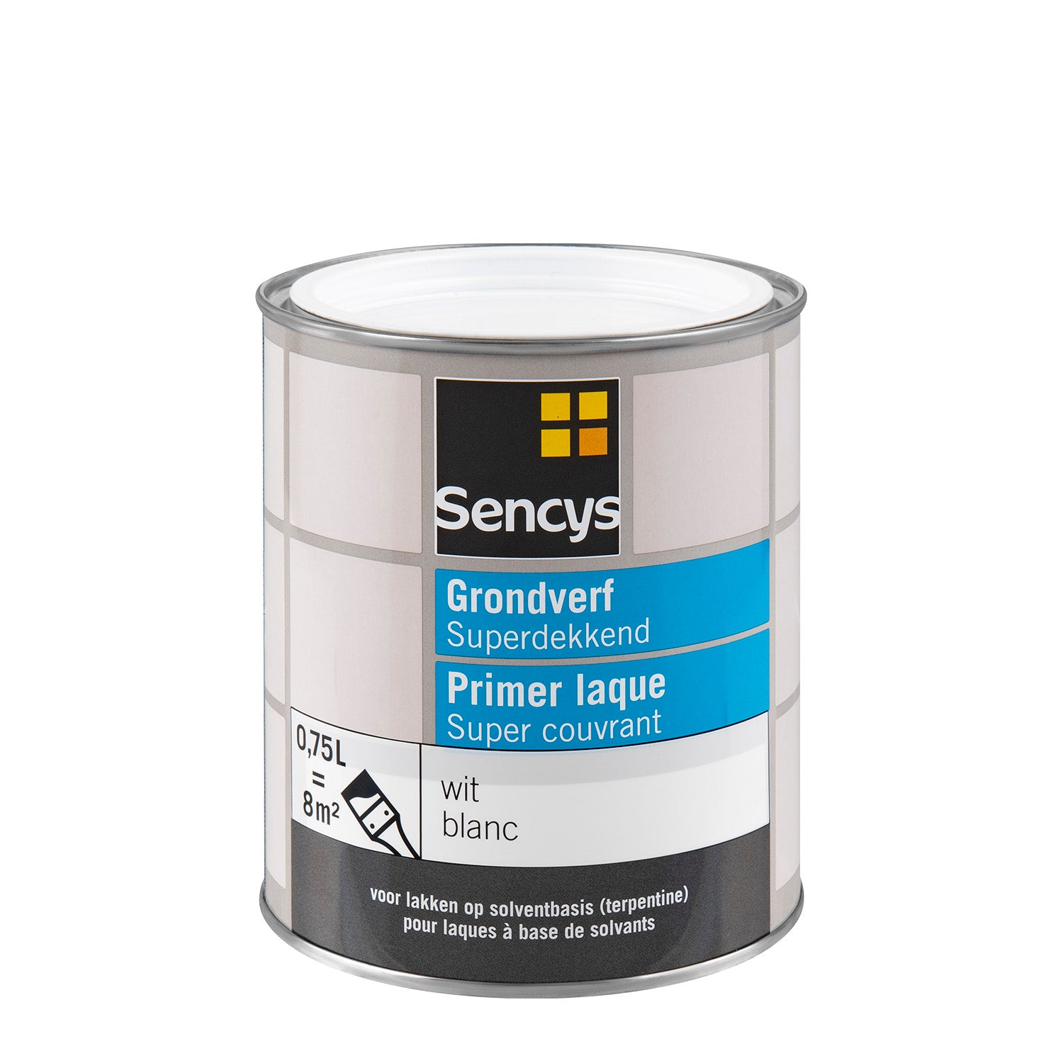 Sencys grondverf Superdekkend wit 750ml