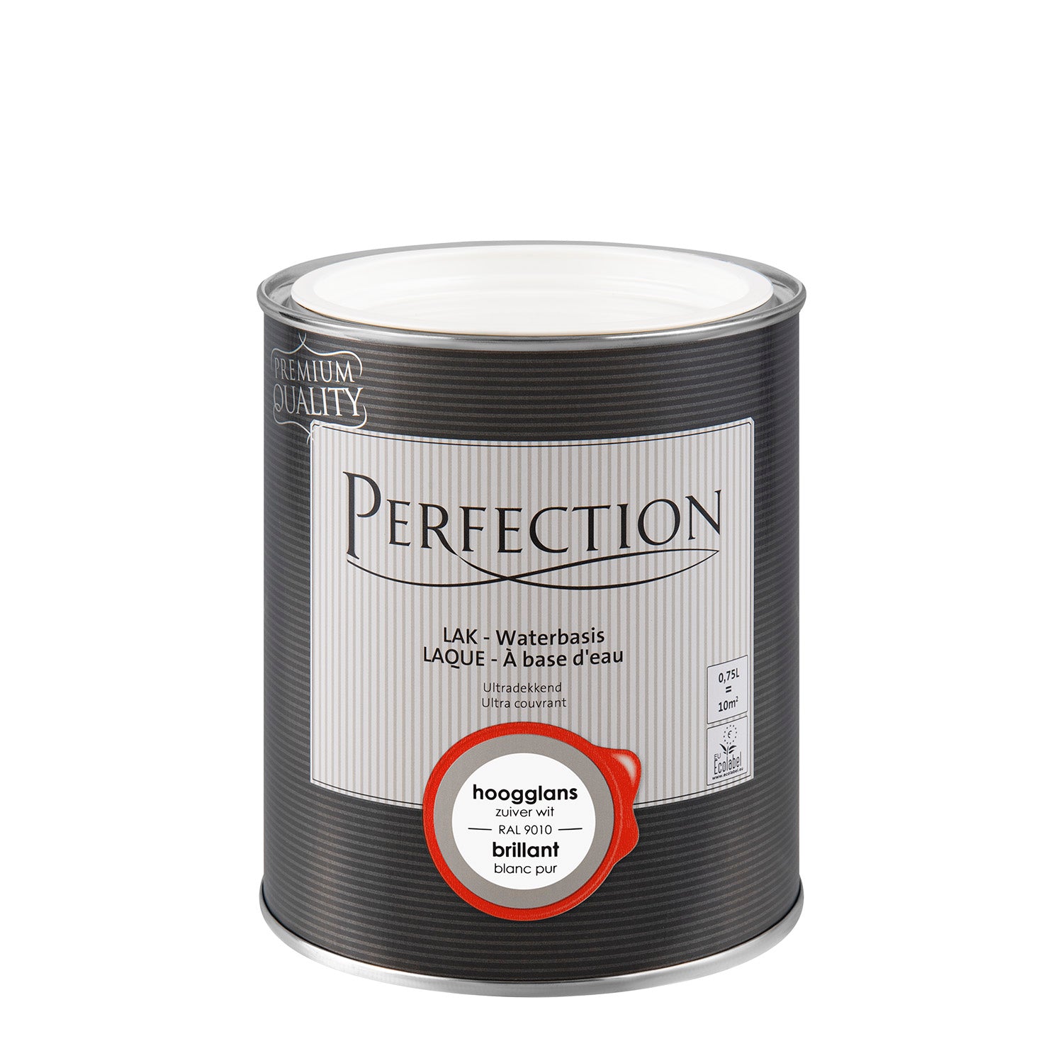Perfection lak Ultradekkend hoogglans zuiver wit RAL 9010 750ml