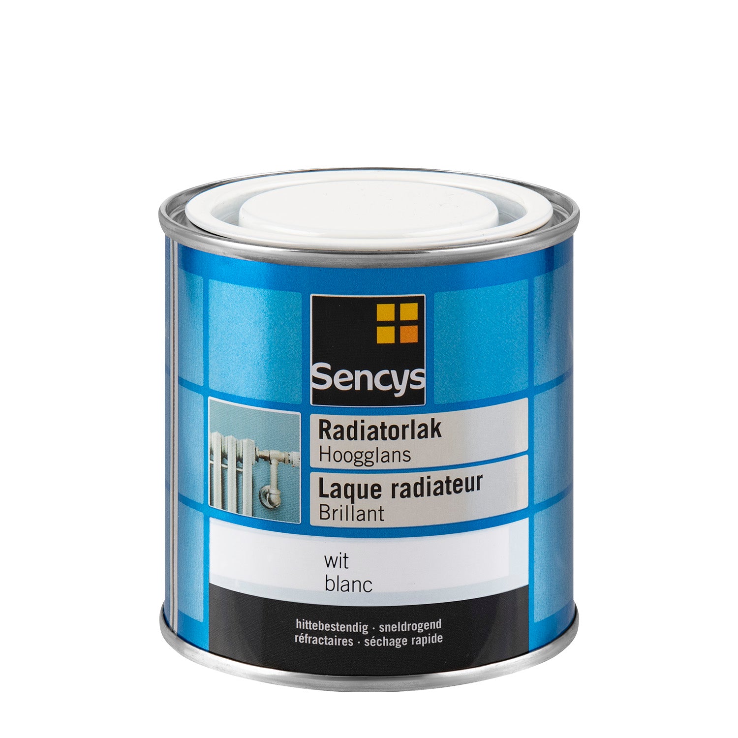 Sencys radiatorlak hoogglans wit 250ml