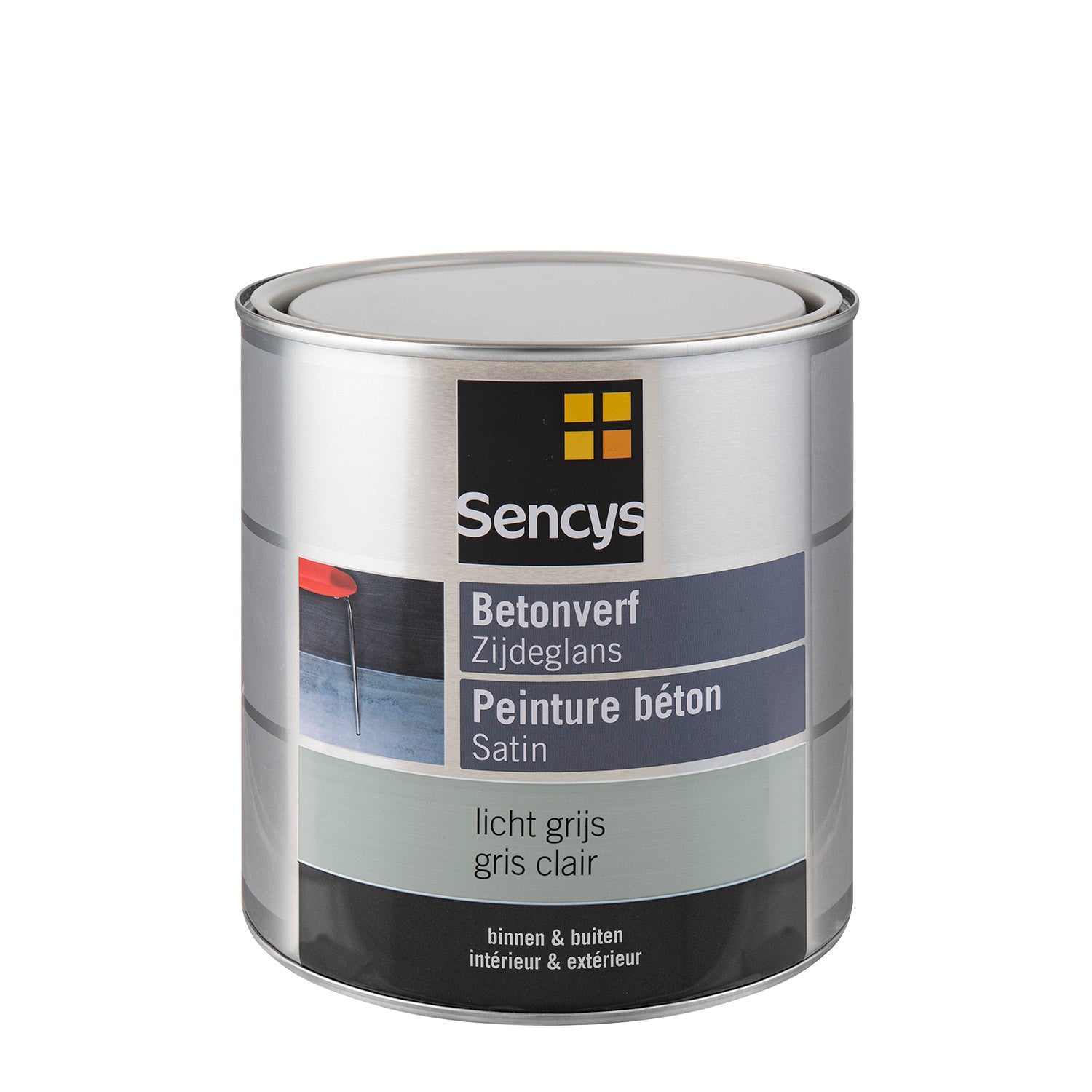 Sencys betonverf zijdeglans licht grijs 2,5L