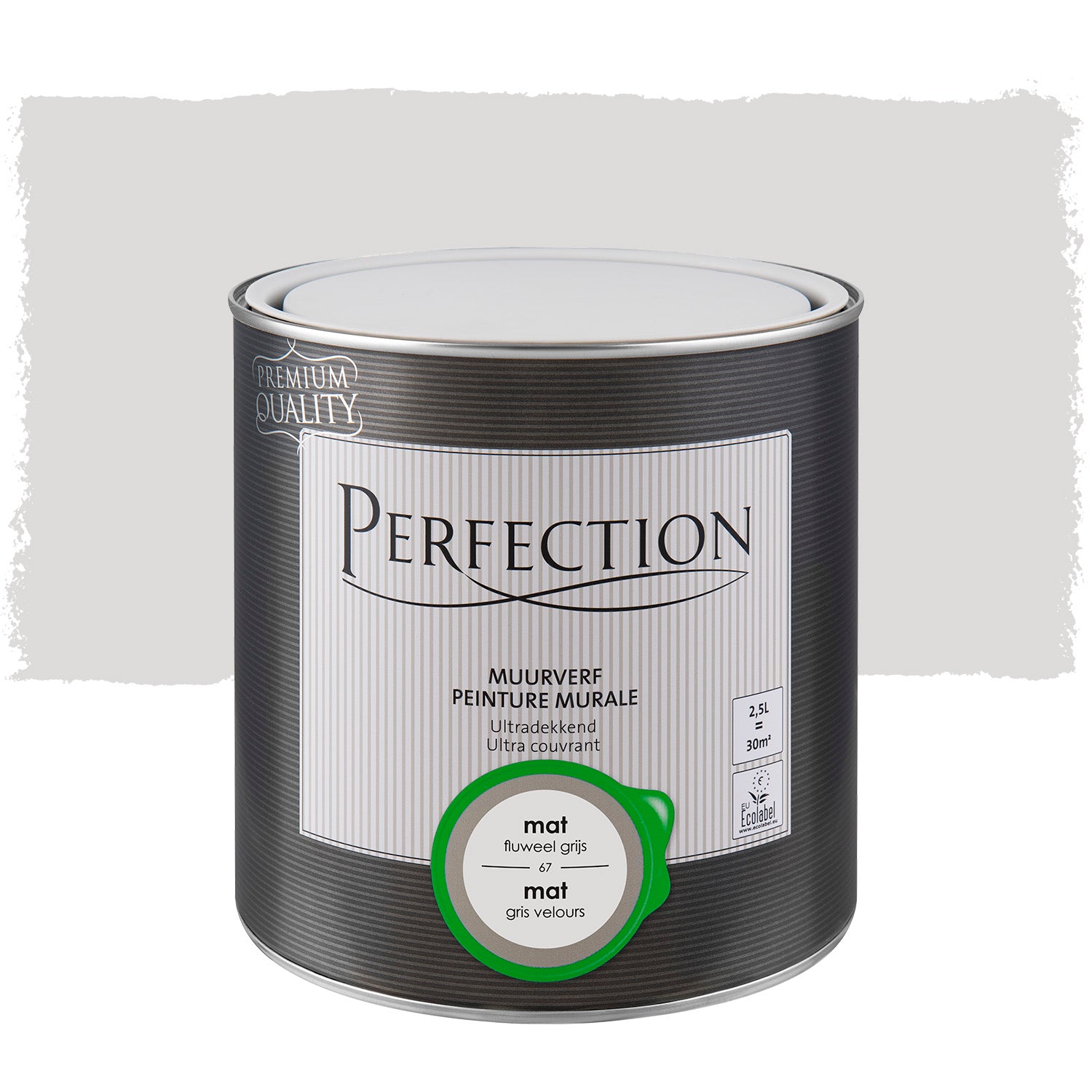 Perfection muurverf Ultradekkend mat fluweel grijs 2,5L