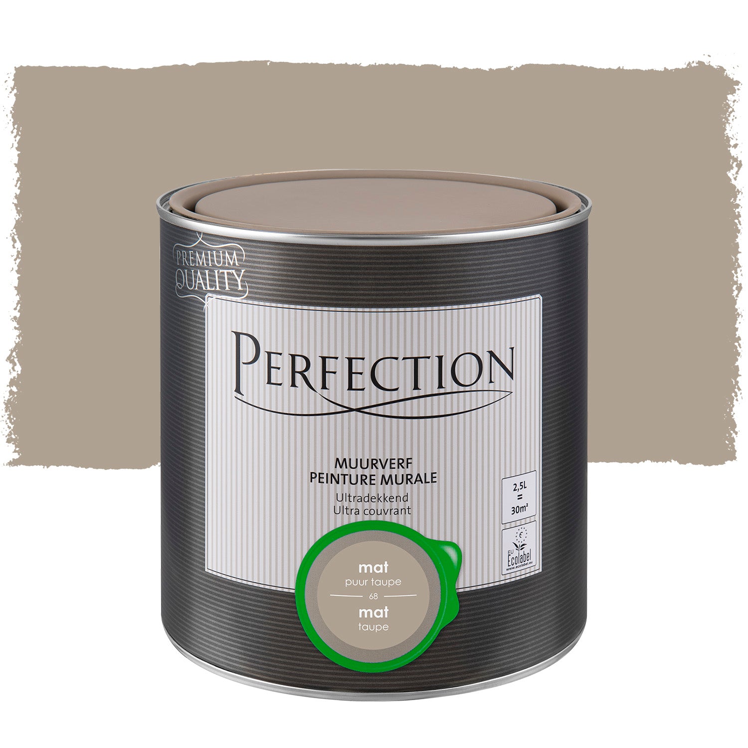 Perfection muurverf Ultradekkend mat taupe 2,5L