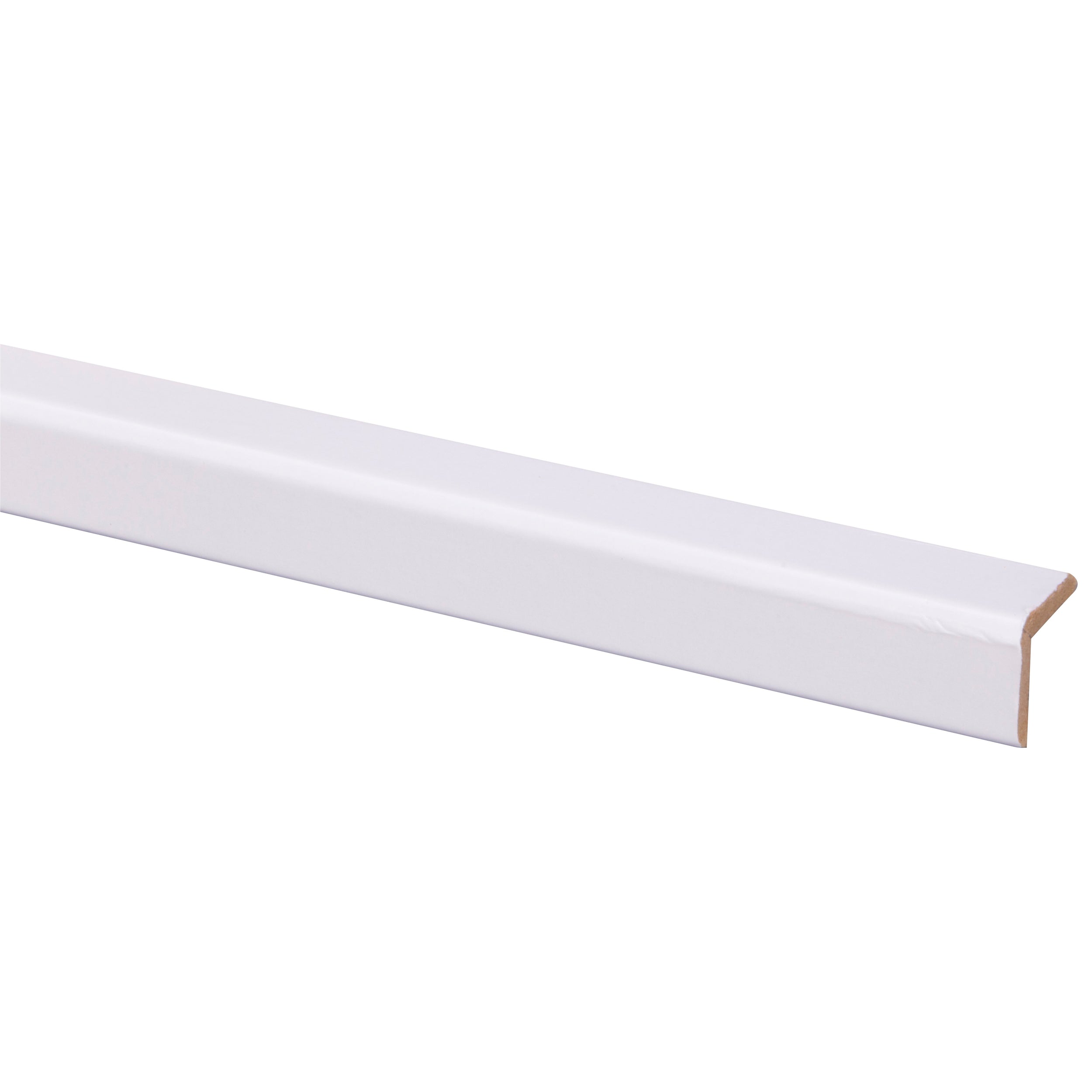 Hoeklat MDF folie wit 21 x 21 mm 260 cm