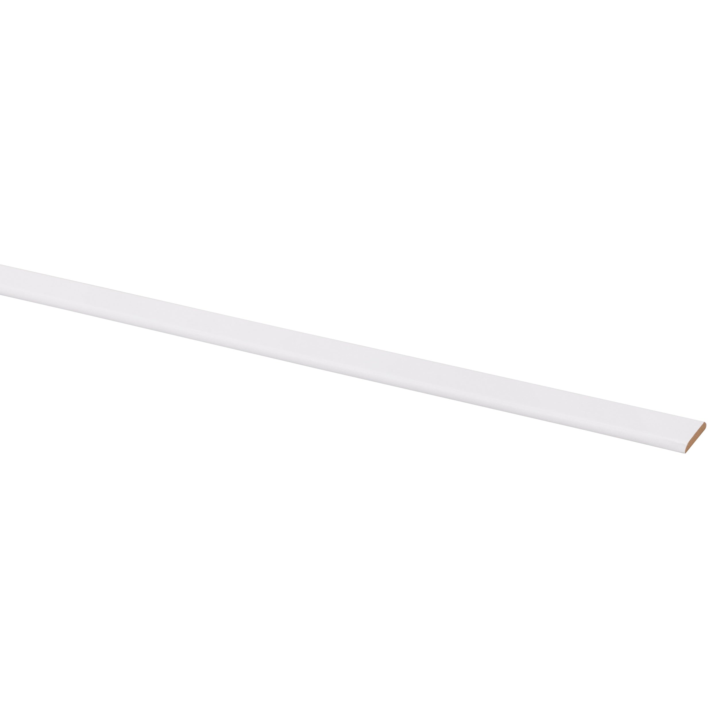 Afdeklijst MDF folie - 4x22mm - Wit - 260cm