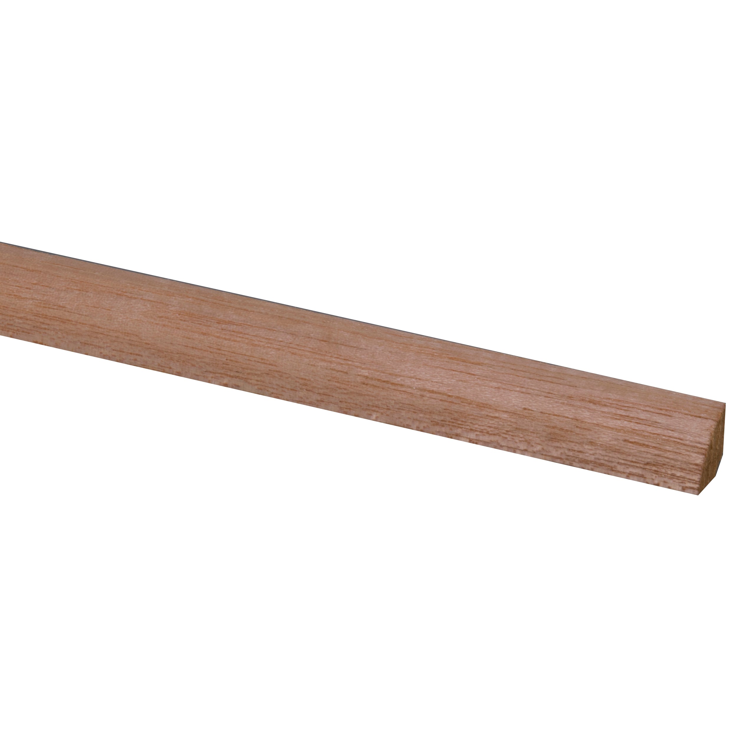 Kwartronde lat hardhout 13x13mm 270cm