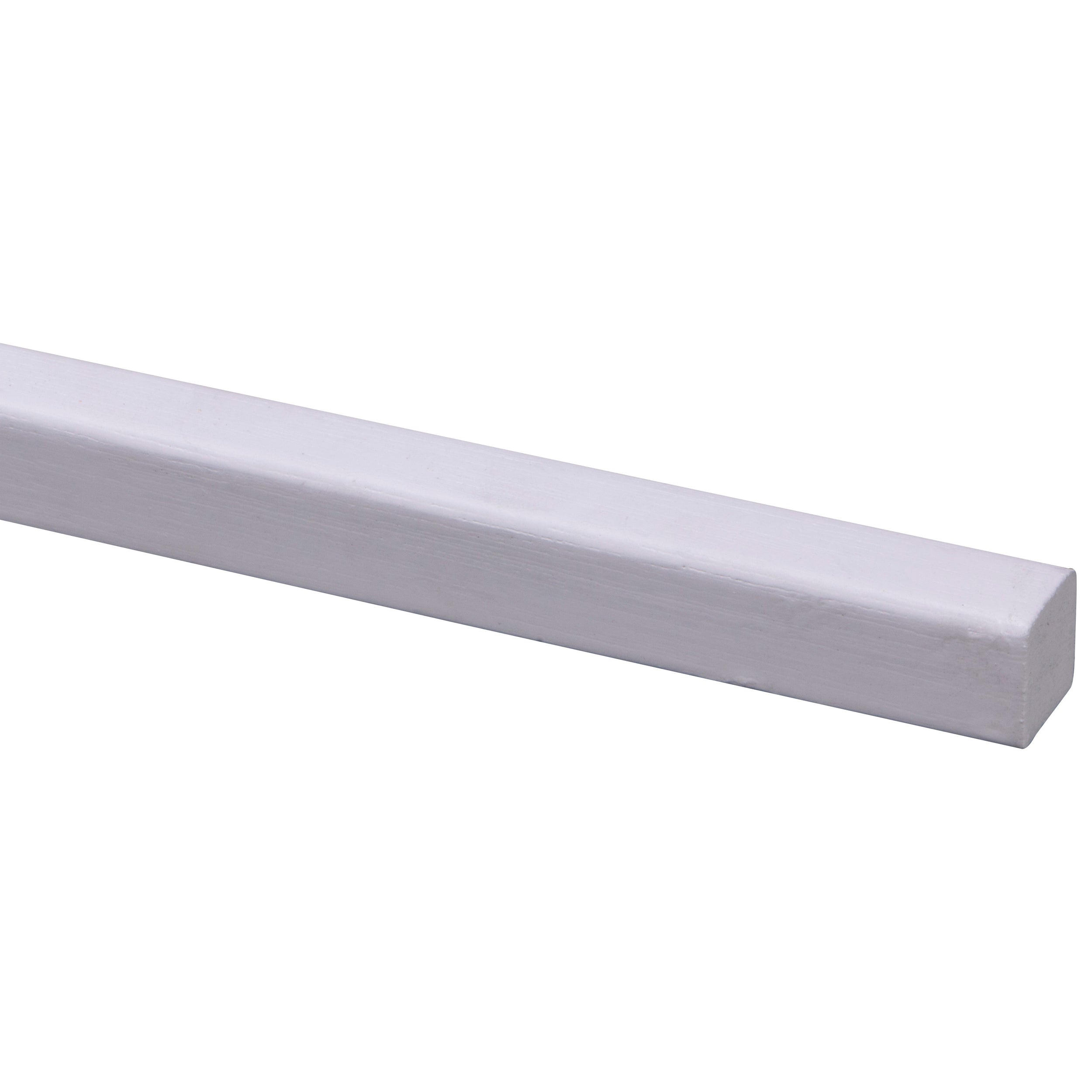 Glaslat hardhout gegrond wit 17x17mm 270cm