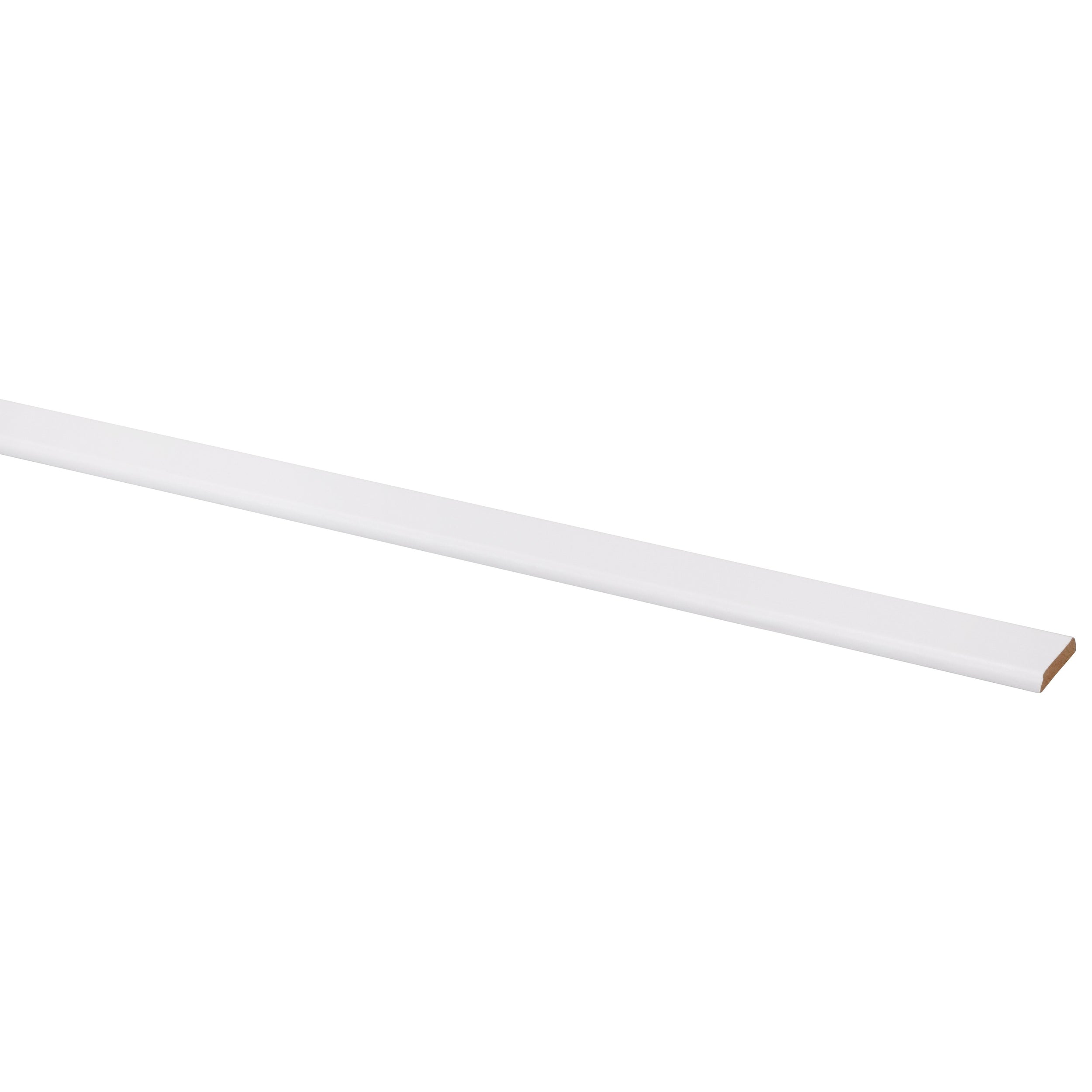 Afdeklijst MDF folie zelfklevend (522) wit 4x22mm 260cm