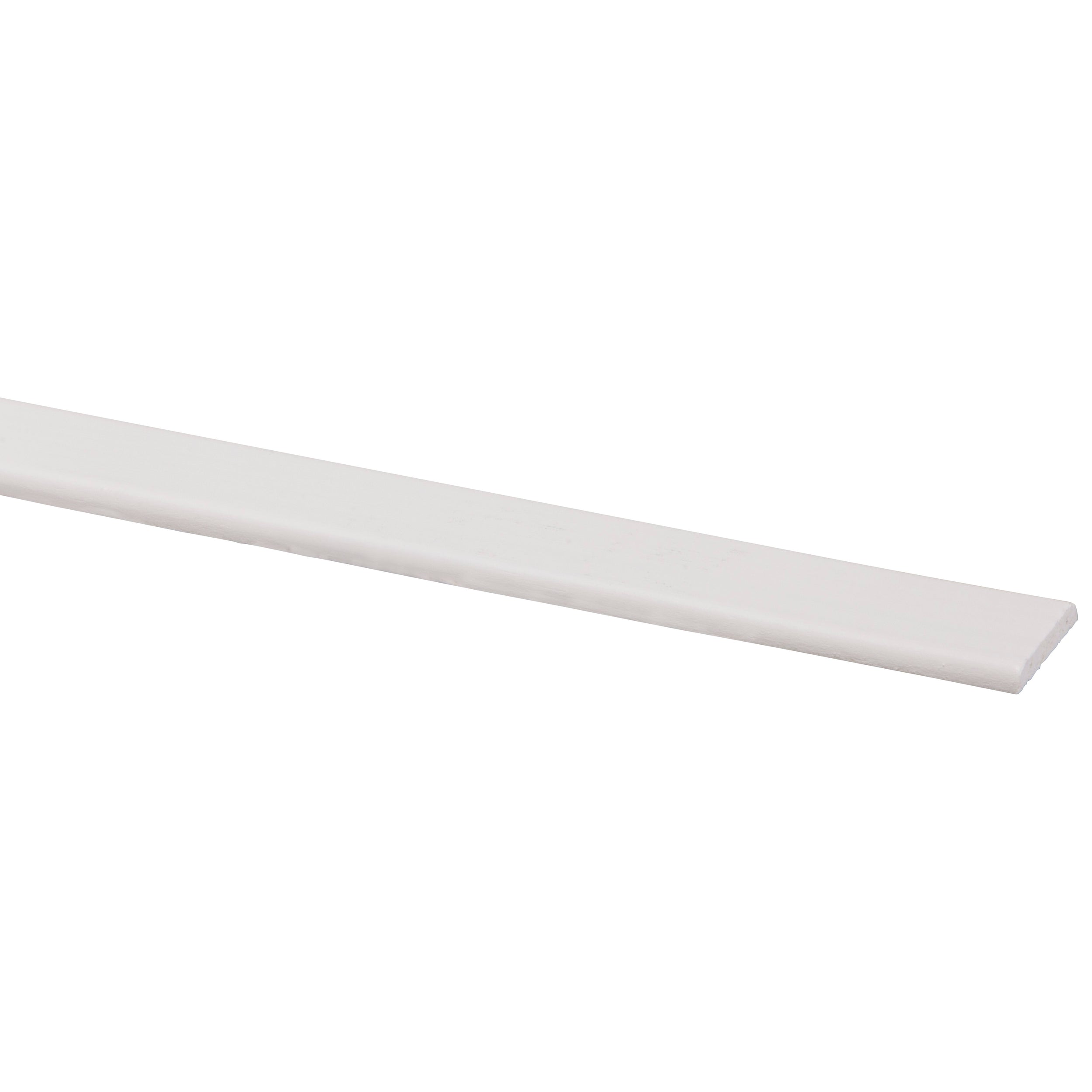 Afdeklijst grenen gegrond wit 4x22mm 270cm