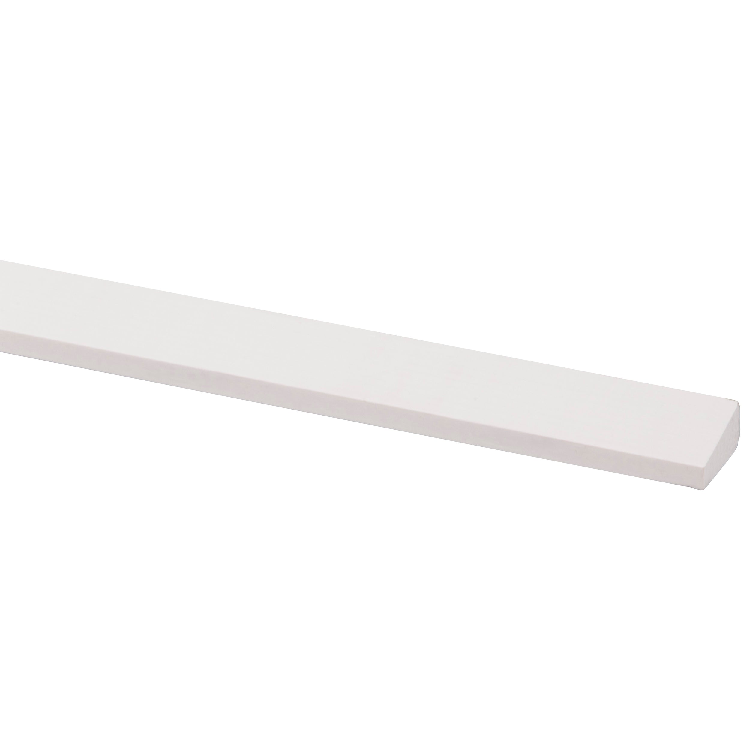 Glaslat grenen gegrond wit 10x19mm 270cm