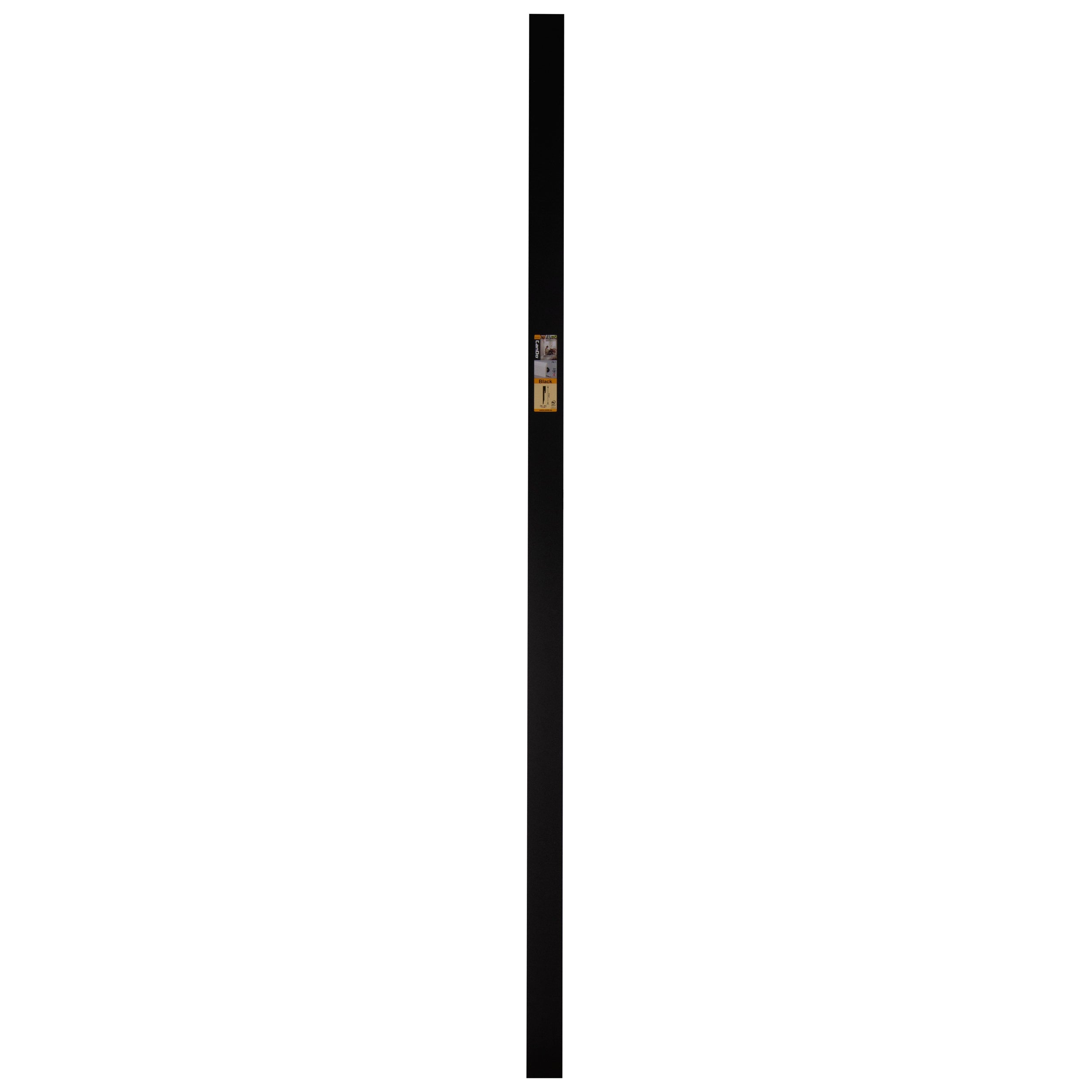 CanDo hoge plint Blok- Zwart - 240cm - 12x80mm