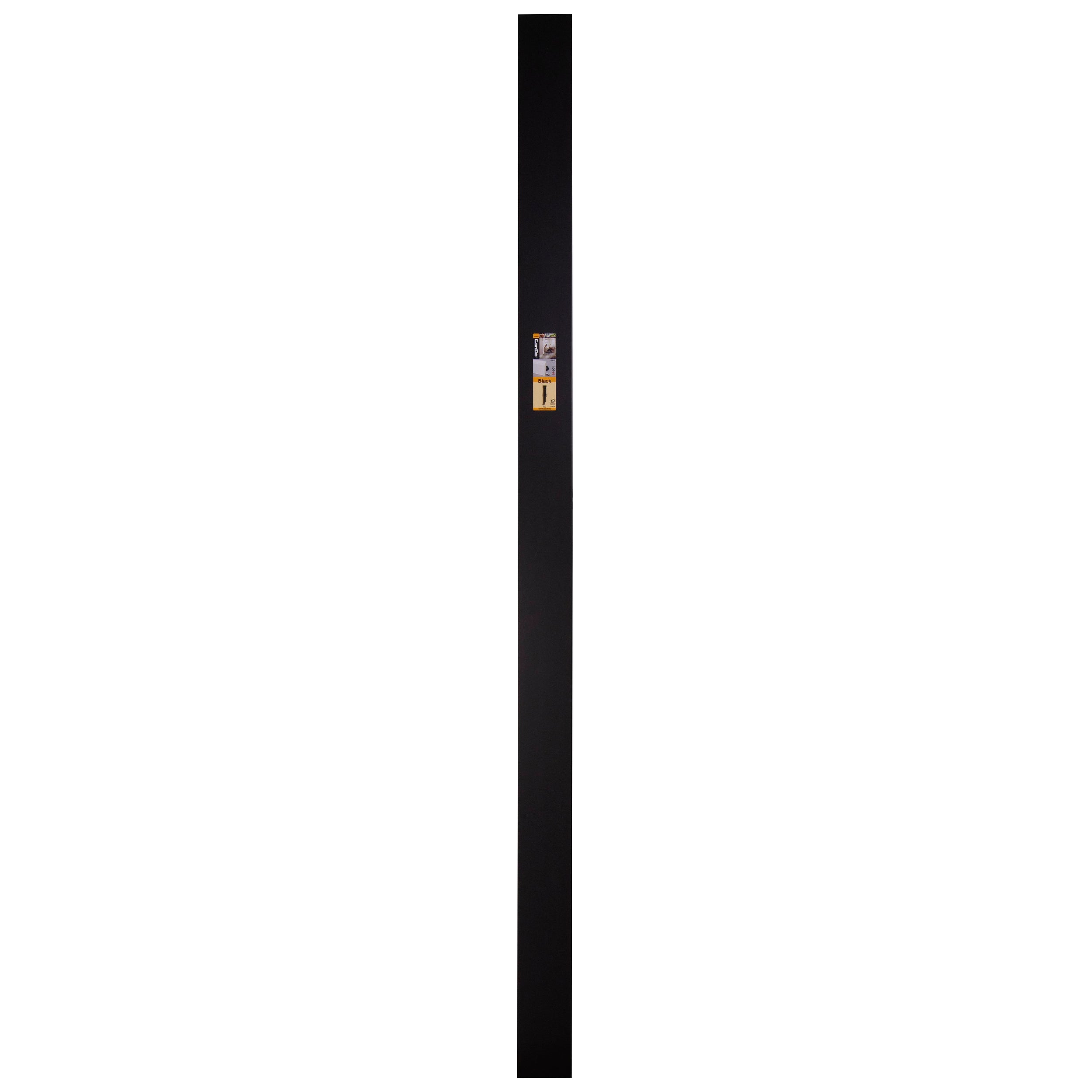 CanDo hoge plint Blok - Zwart - 240cm - 18x120mm
