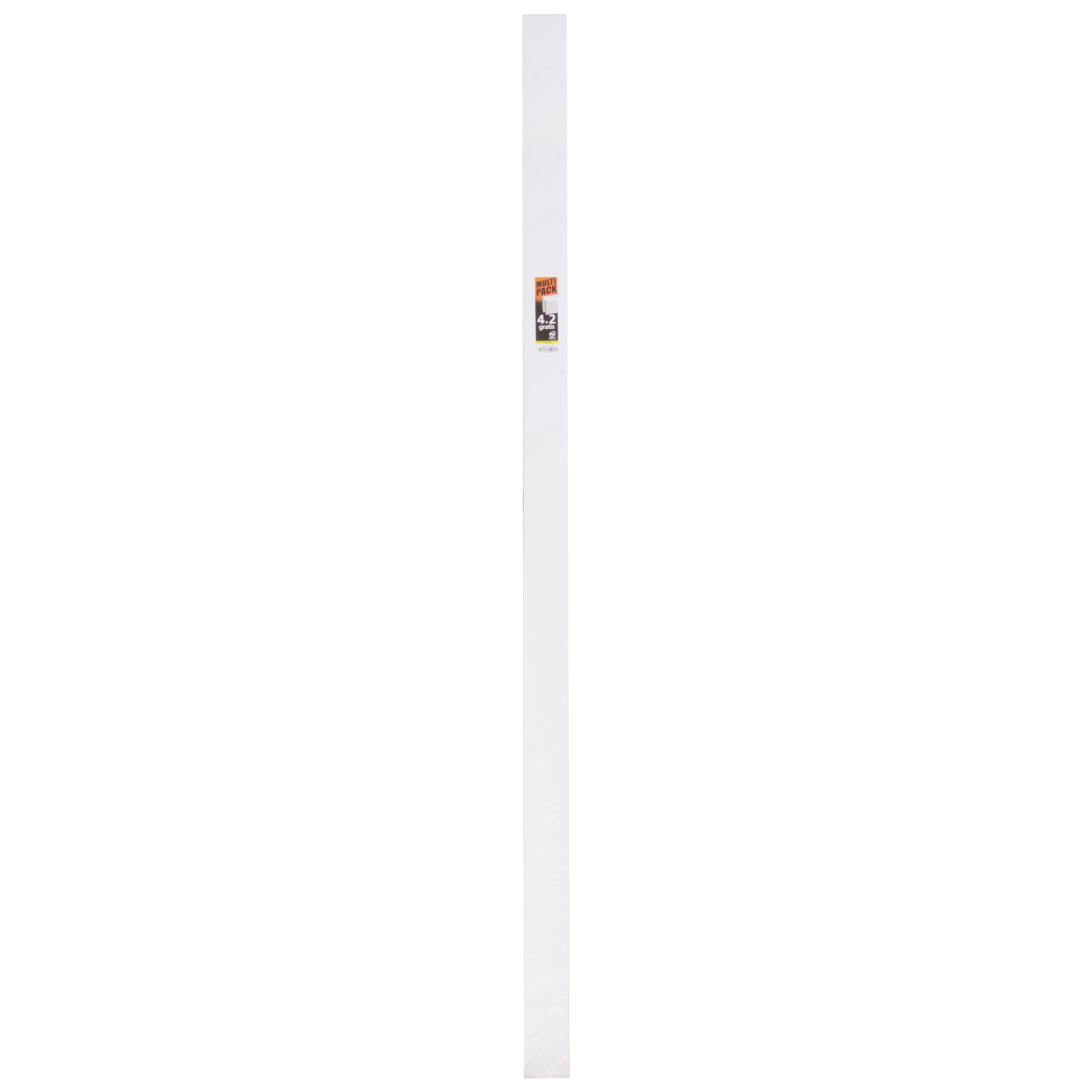 Baseline hoge plint Budget Cubic - Wit - 240cm - 12x100mm - multipack 4+2