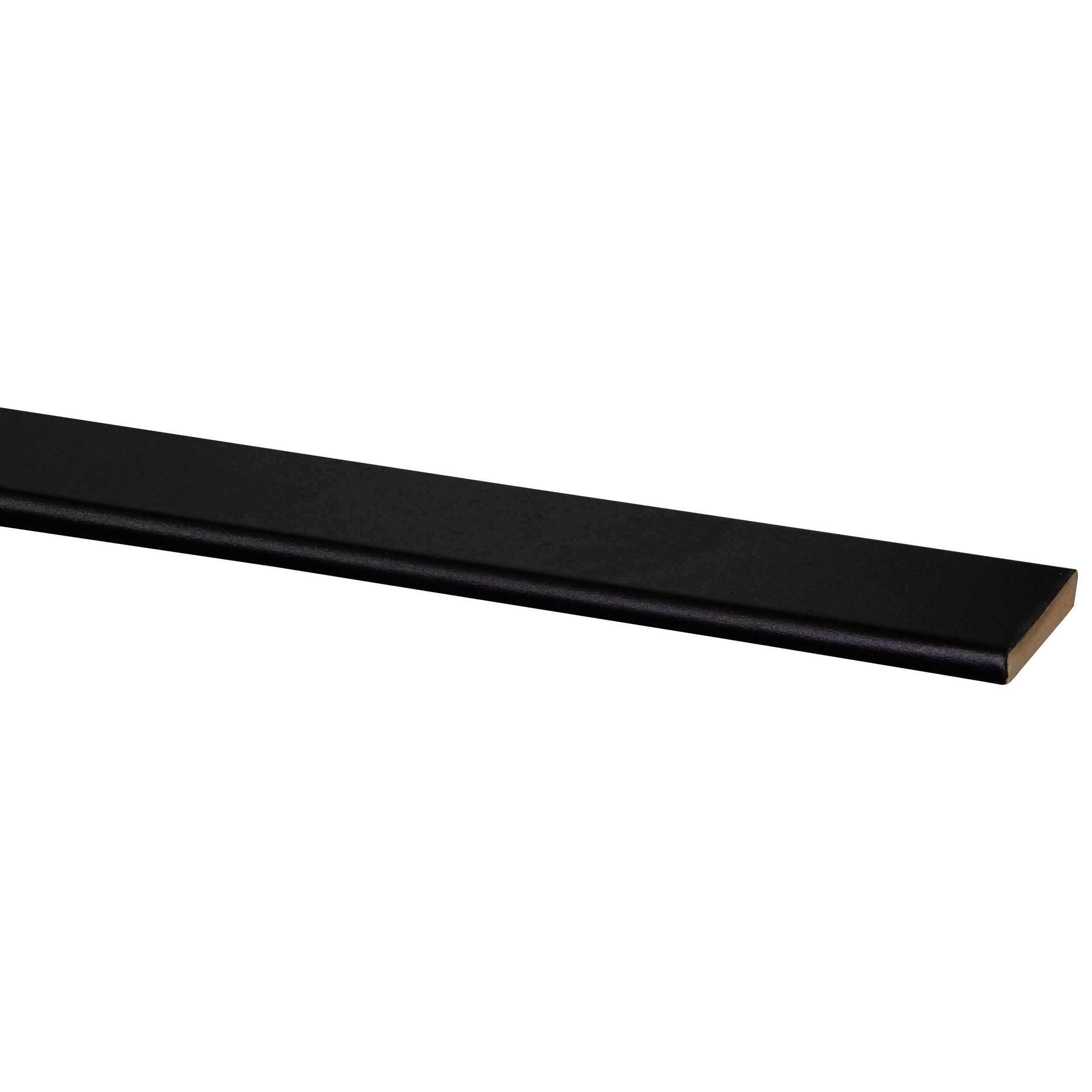 Plakplint - Zwart - Zelfklevend - 240cm - 26x4mm