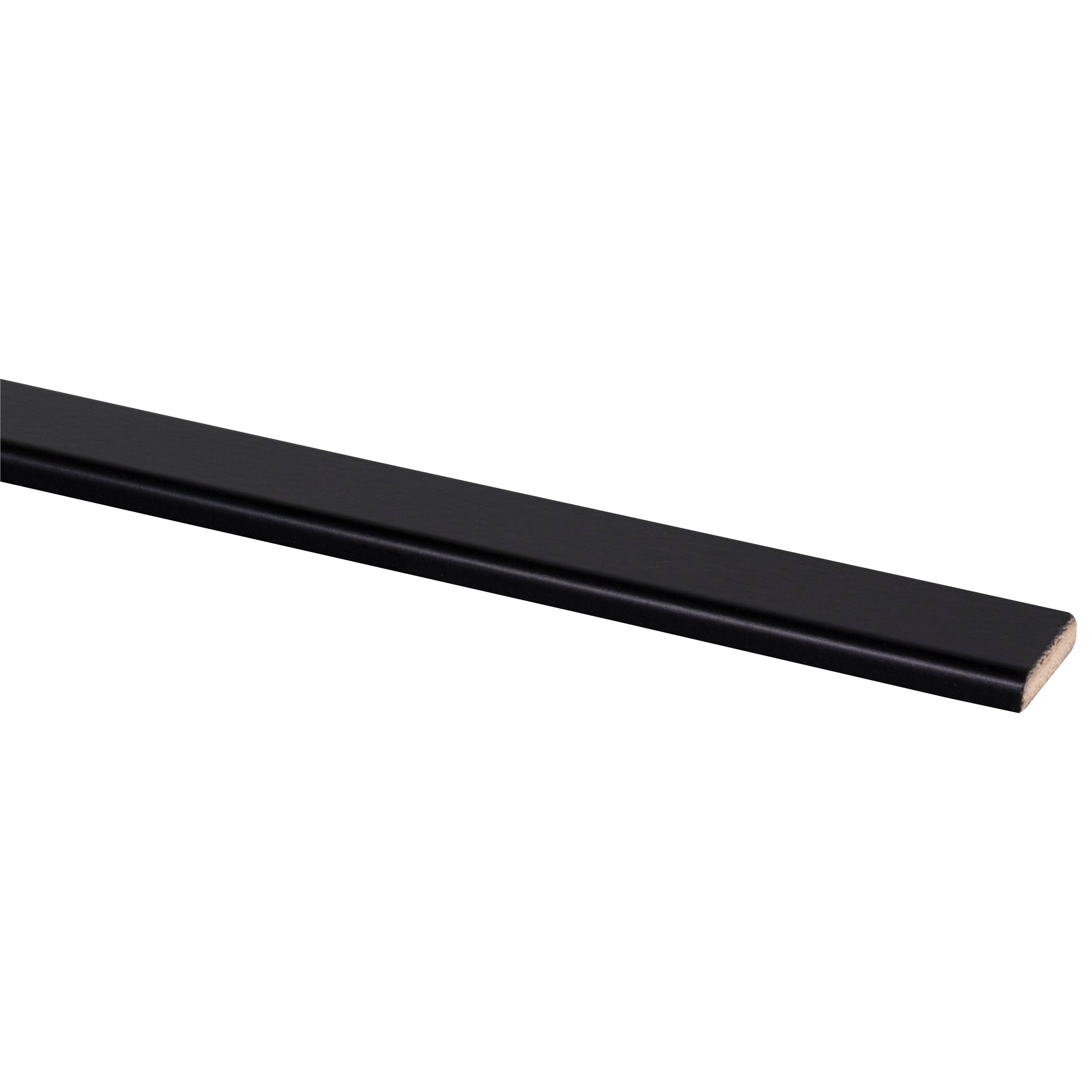 Afdeklijst grenen gelakt - 5x22x2700mm - Zwart